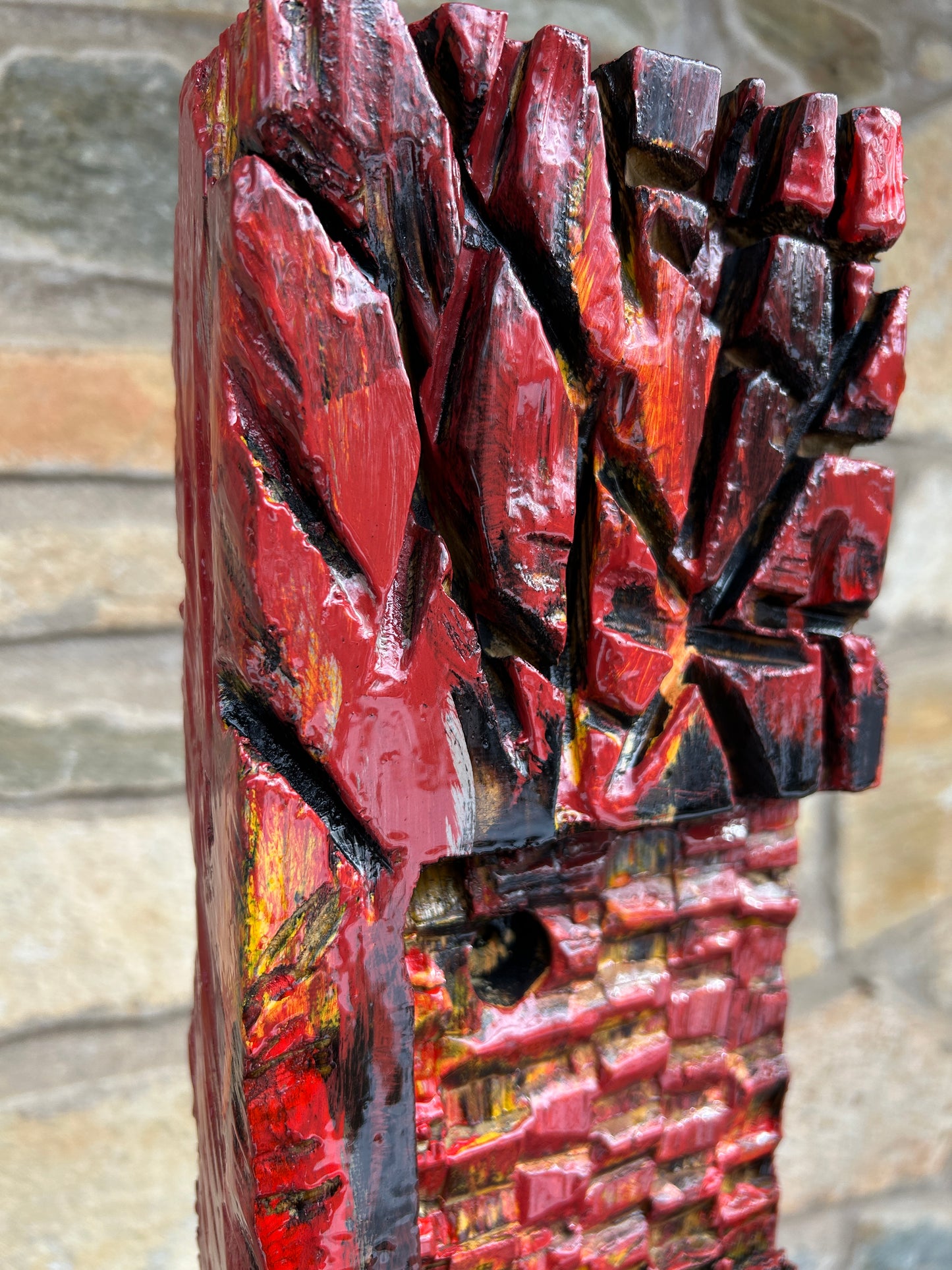 Rustic Red Totem #70