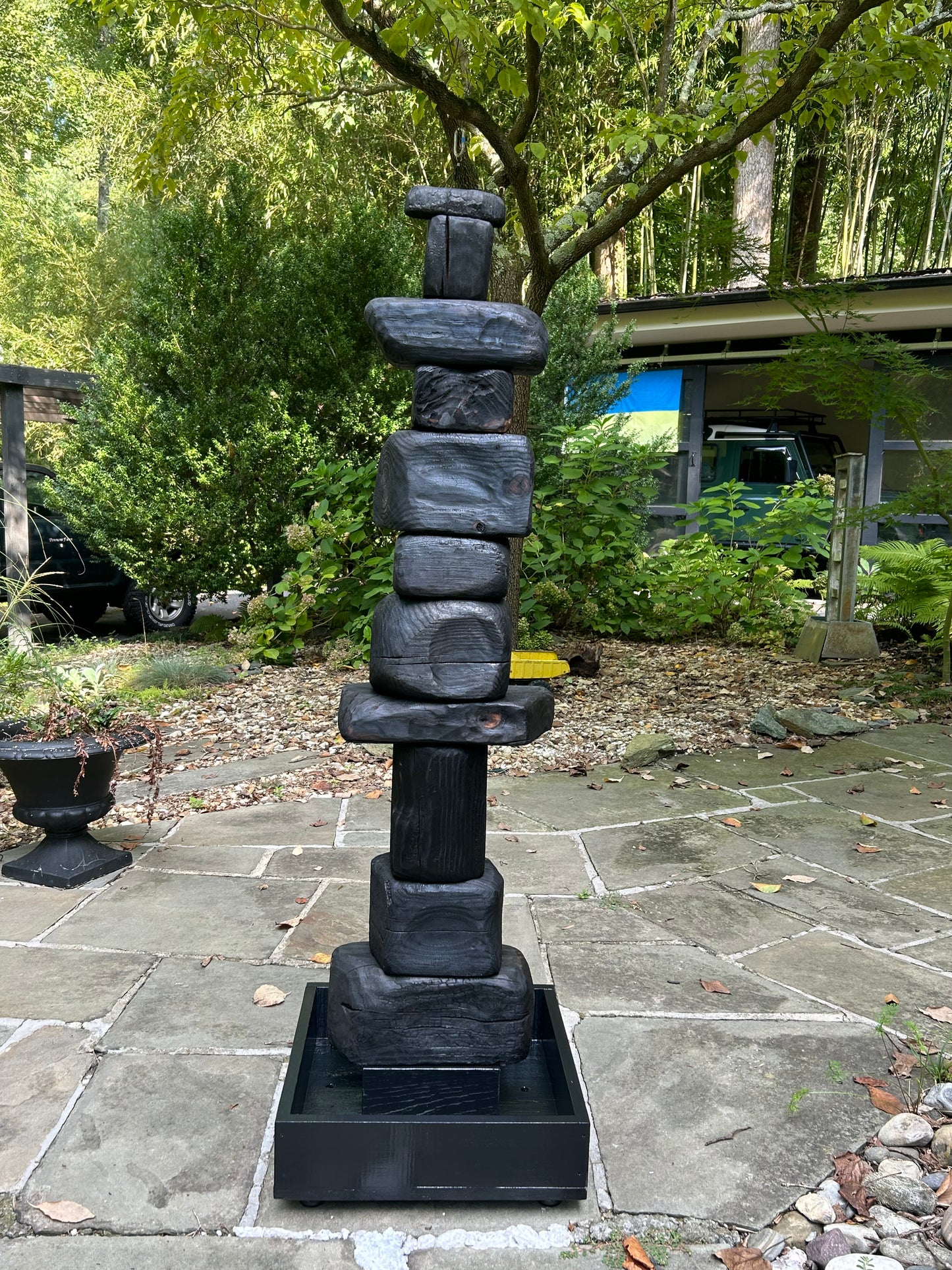 Indoor-Outdoor Shou Sugi Ban Sculpture Totem #63/Sculpture-in-a-Box #6