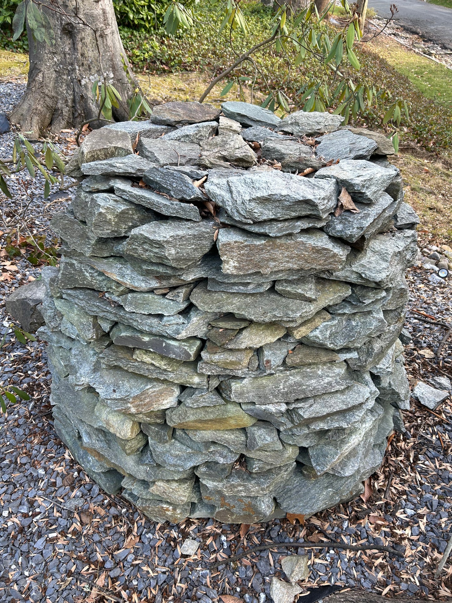 Stone Holz Hausen Sculpture