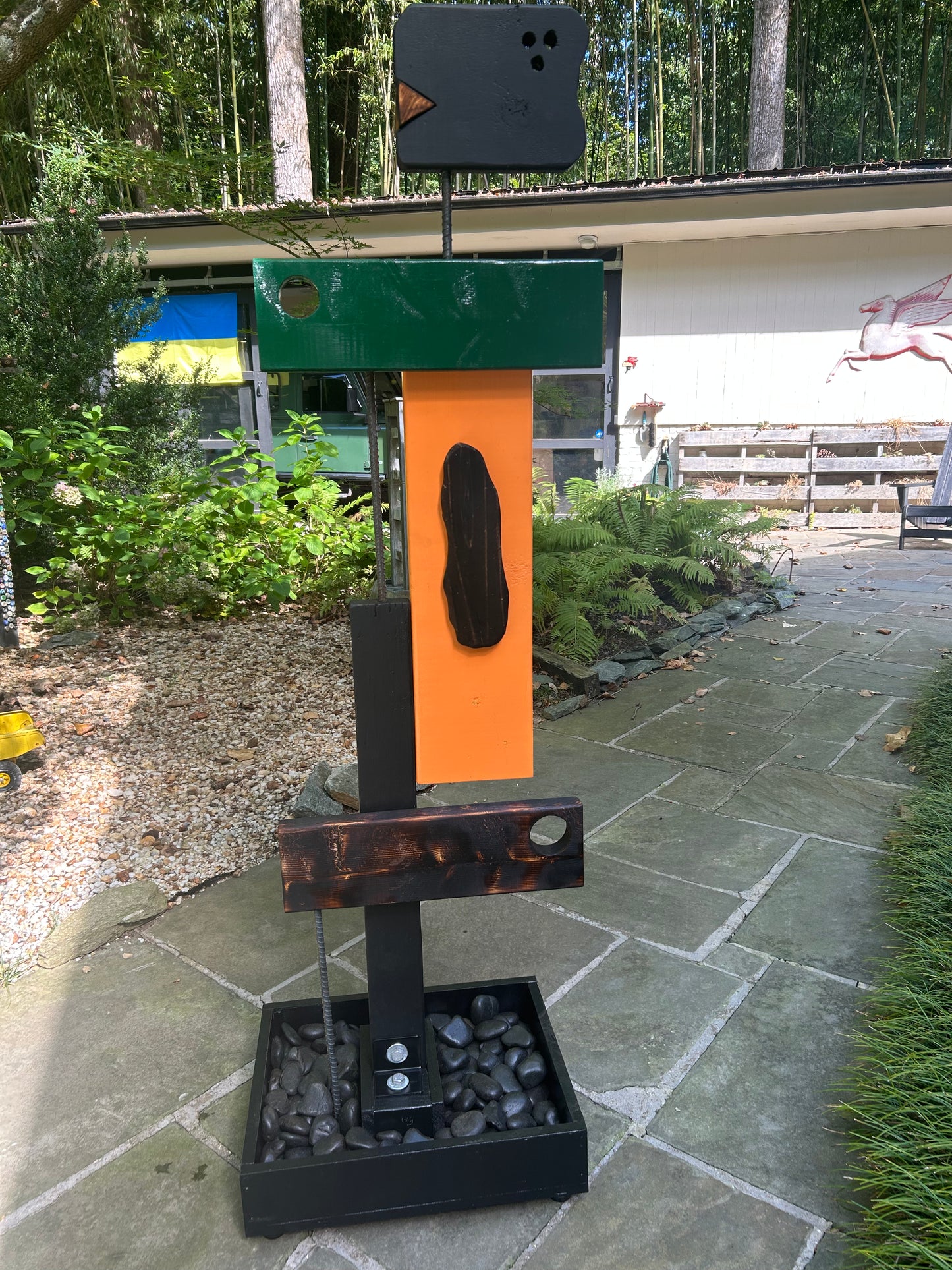 Indoor-Outdoor Organic Sculpture Totem #38/Colorblock #10