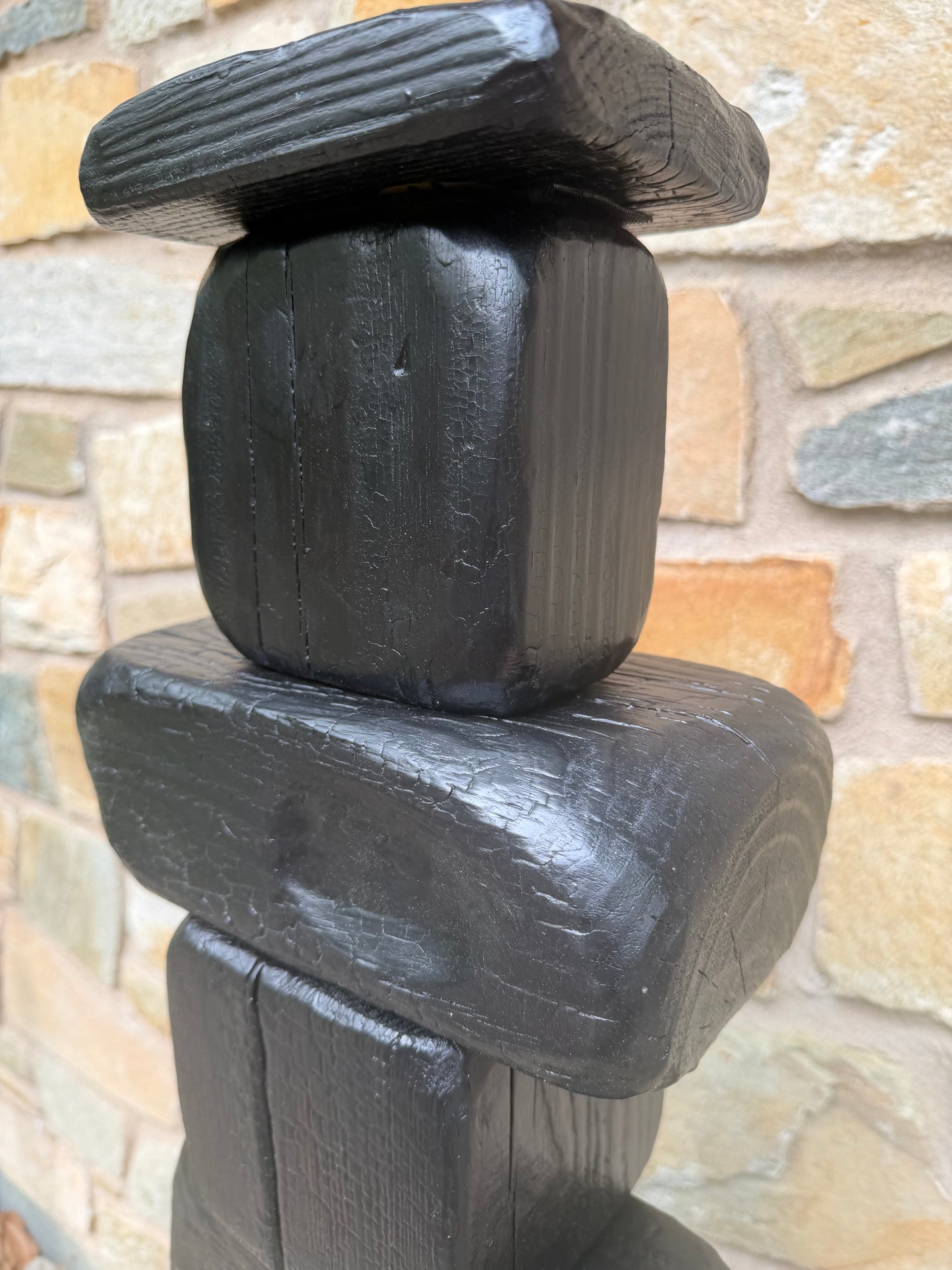 Indoor-Outdoor Shou Sugi Ban Sculpture Totem #90