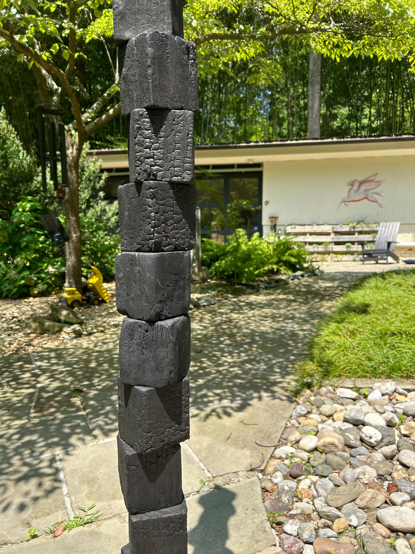 Organic Indoor Shou Sugi Ban Sculpture Totem #39/Sculpture-in-a-Box #1