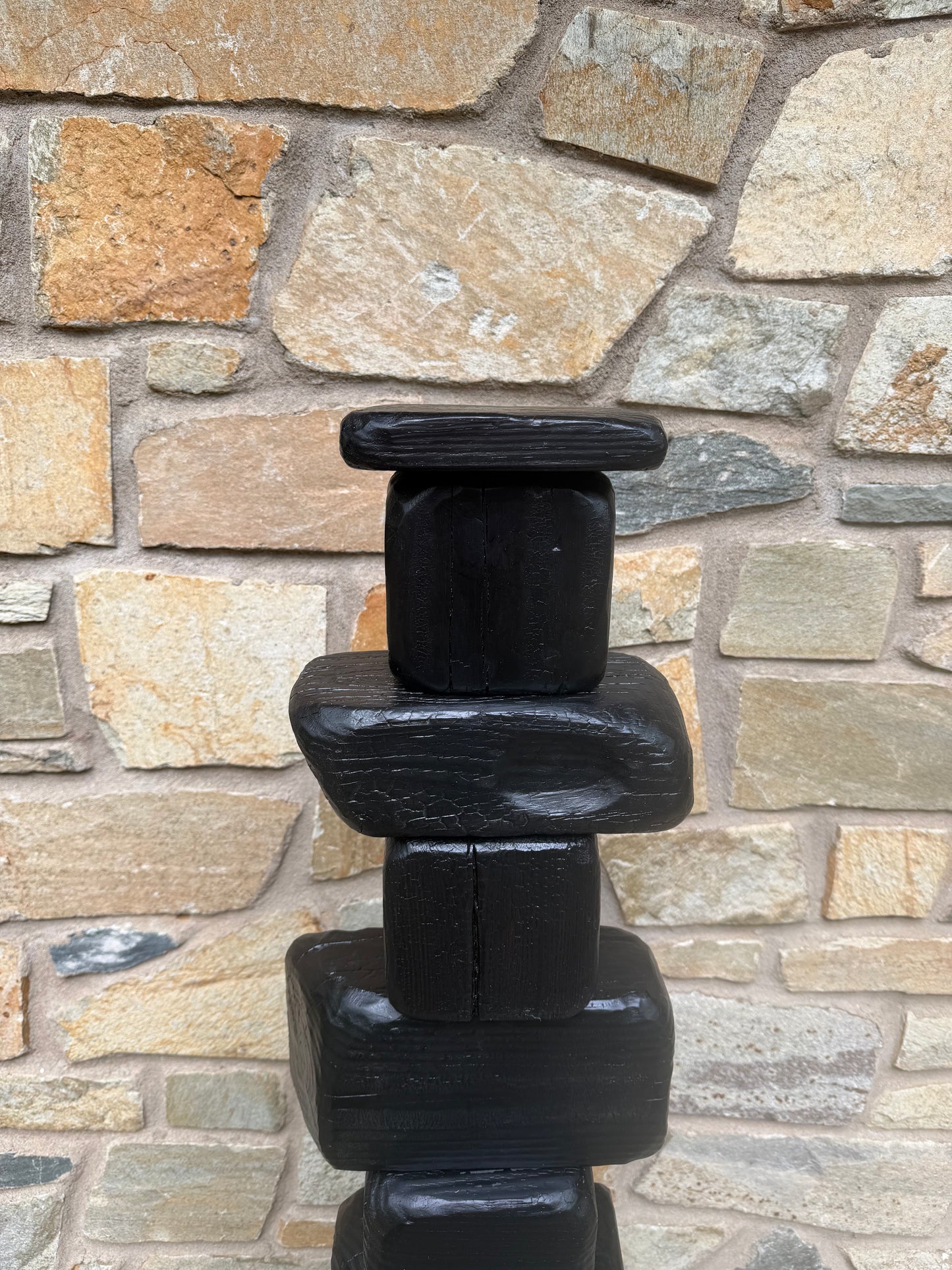 Indoor-Outdoor Shou Sugi Ban Sculpture Totem #90