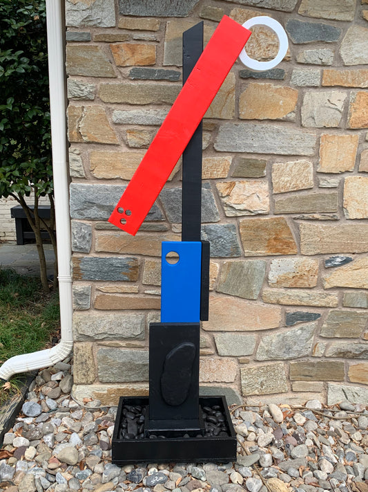 Indoor-Outdoor Organic Colorblock Totem #19 (Made-to-Order)