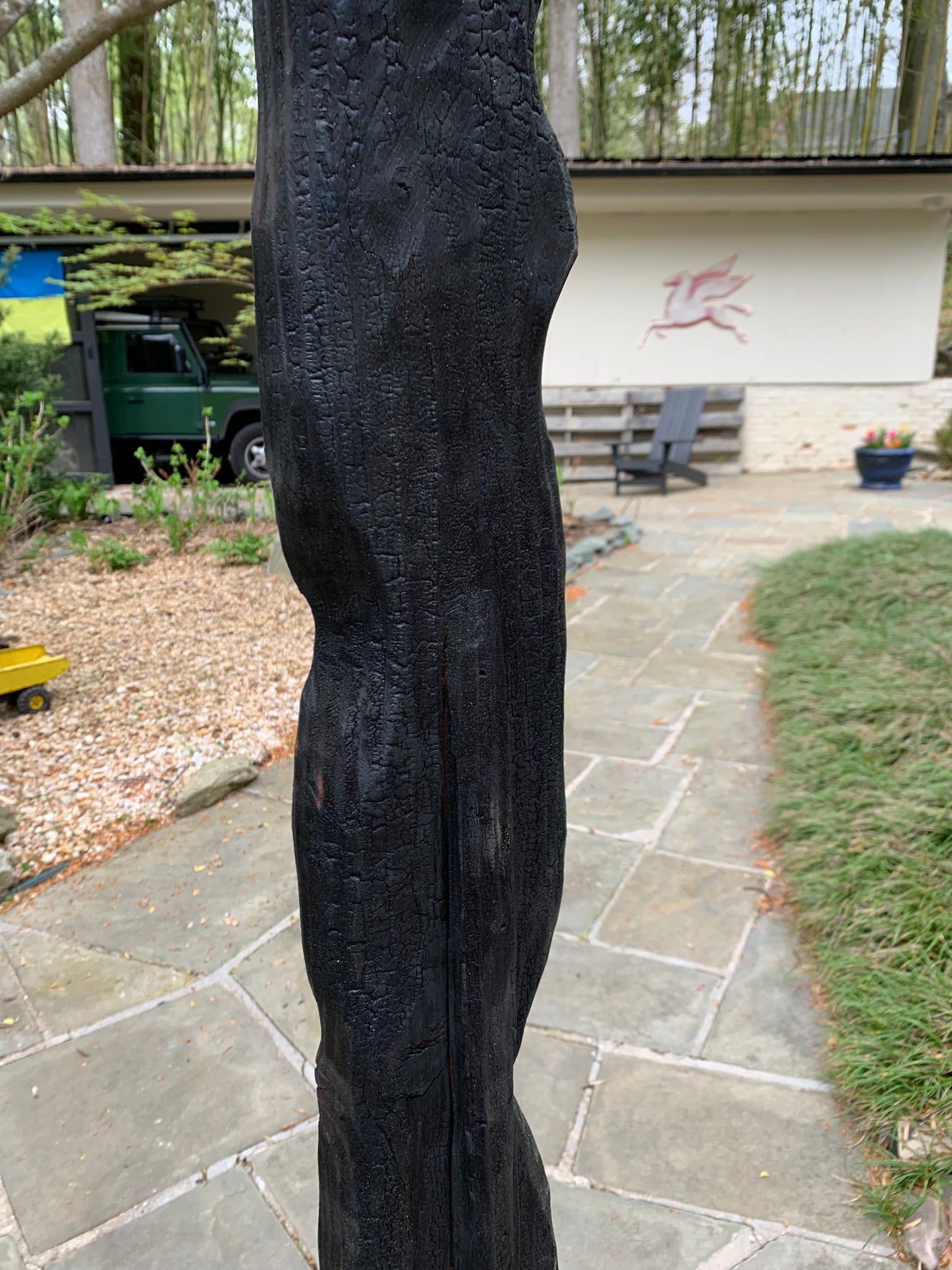 Organic Indoor-Outdoor Shou Sugi Ban Sculpture Totem #24