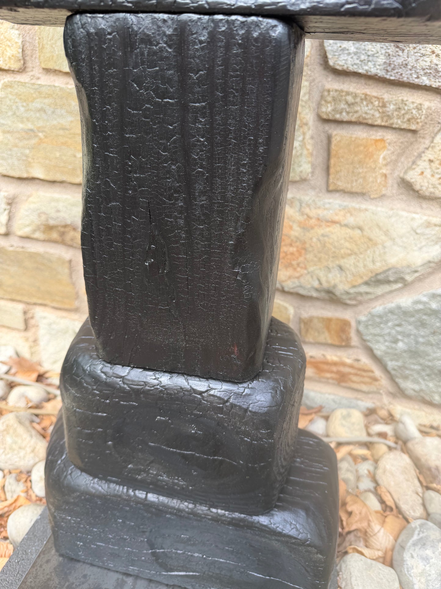 Indoor-Outdoor Shou Sugi Ban Sculpture Totem #90