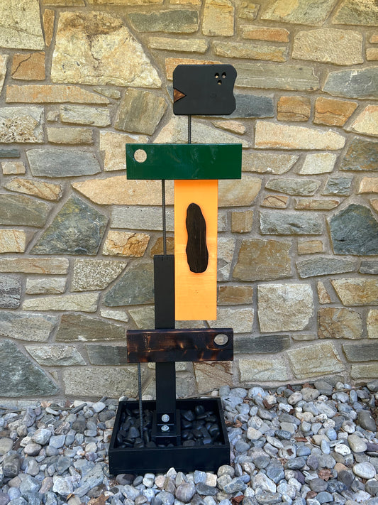 Indoor-Outdoor Organic Sculpture Totem #38/Colorblock #10