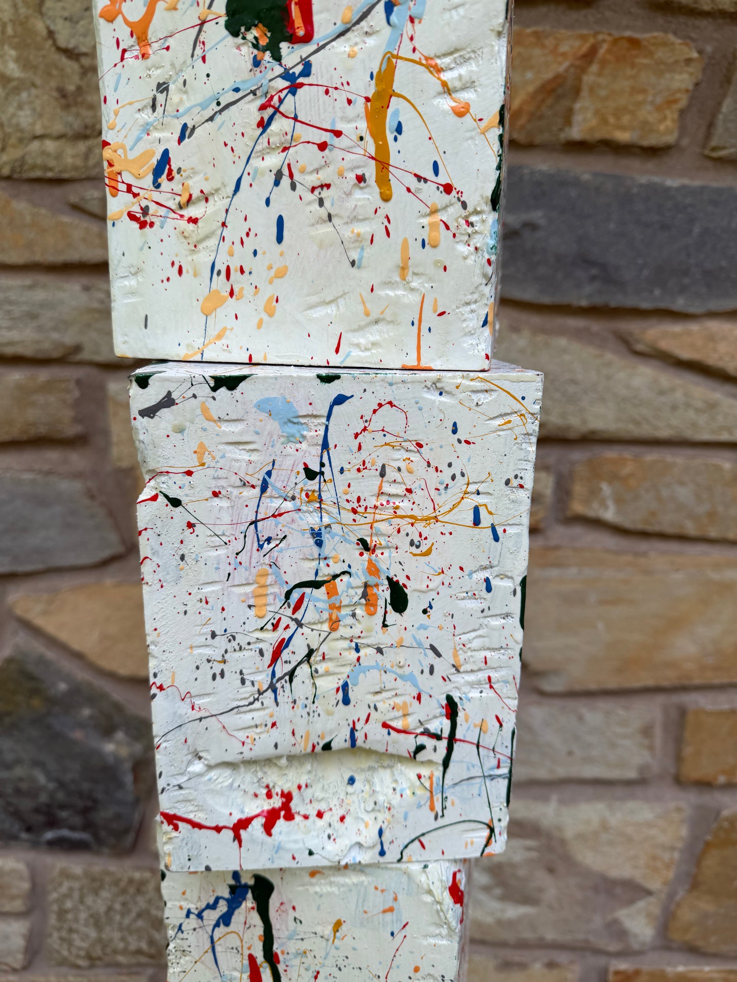 Indoor-Outdoor Multicolor Splatter Totem #83