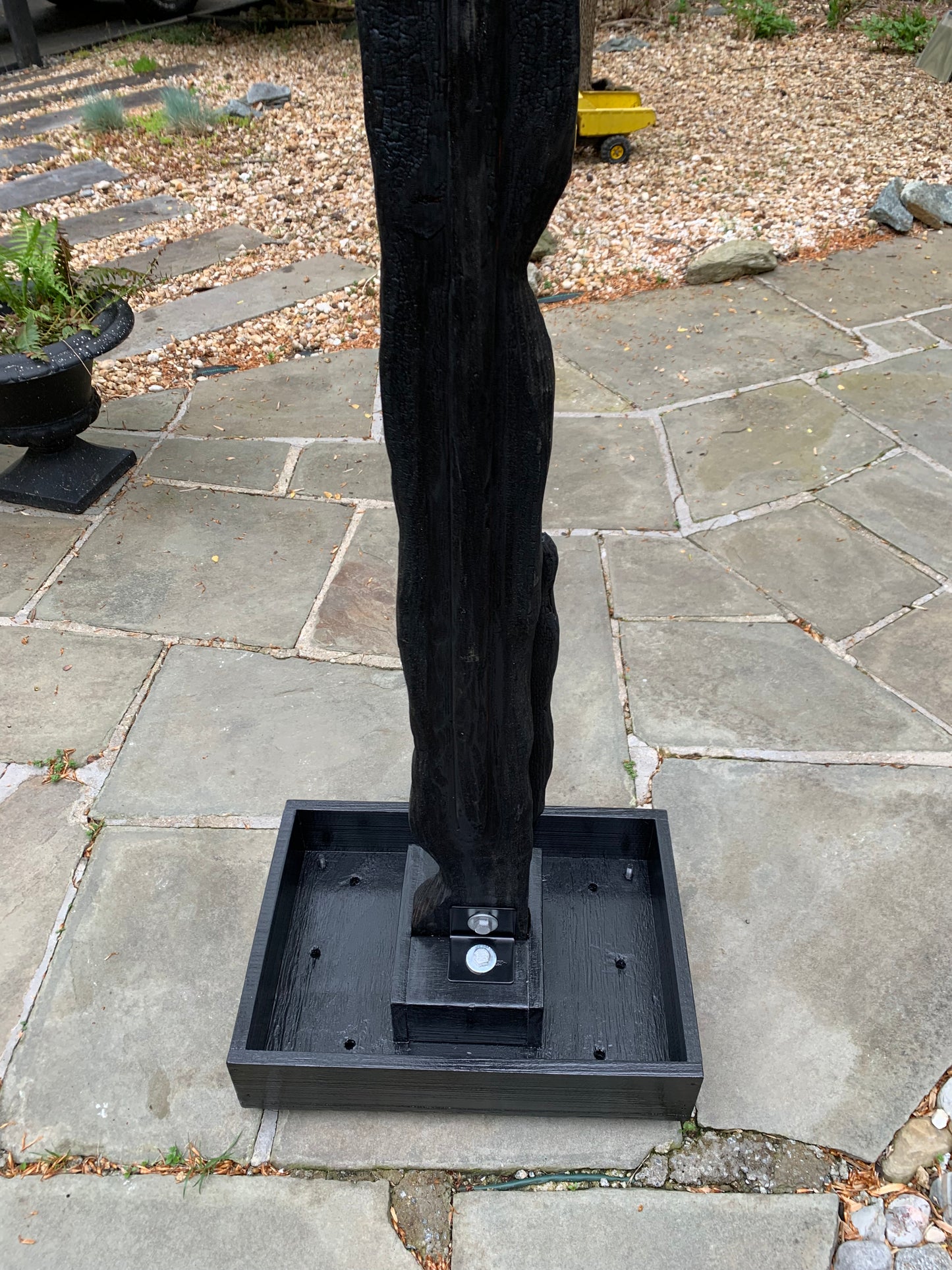 Organic Indoor-Outdoor Shou Sugi Ban Sculpture Totem #24