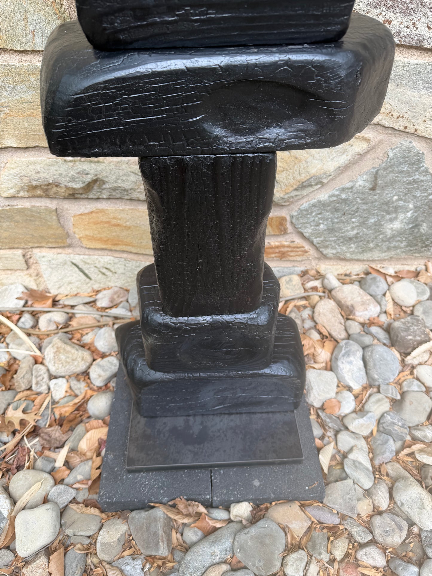 Indoor-Outdoor Shou Sugi Ban Sculpture Totem #90