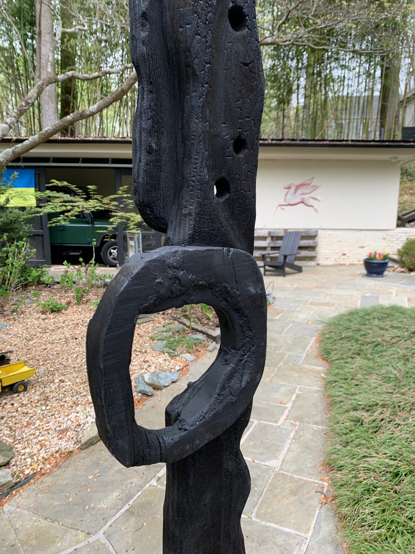 Organic Indoor-Outdoor Shou Sugi Ban Sculpture Totem #24