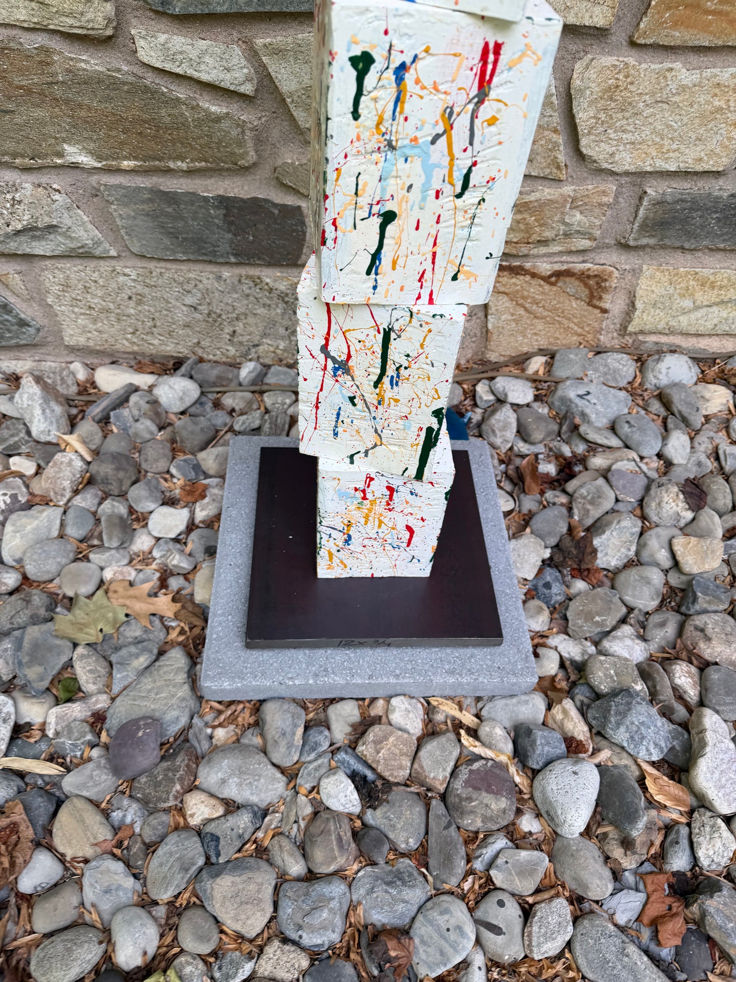 Indoor-Outdoor Multicolor Splatter Totem #83