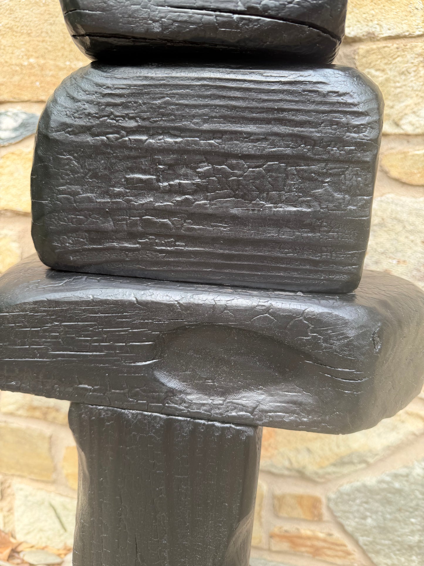 Indoor-Outdoor Shou Sugi Ban Sculpture Totem #90