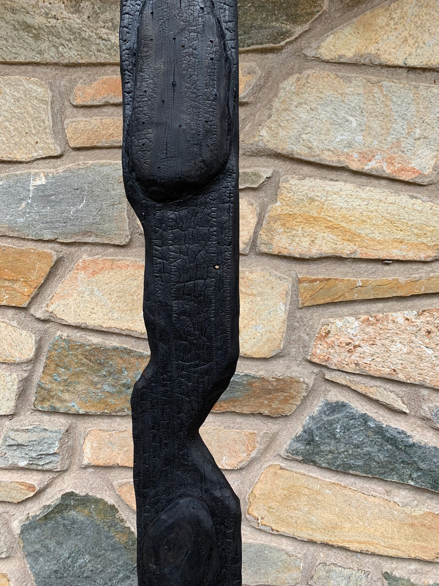 Outdoor Organic Shou Sugi Ban Totem #6 Sculpture