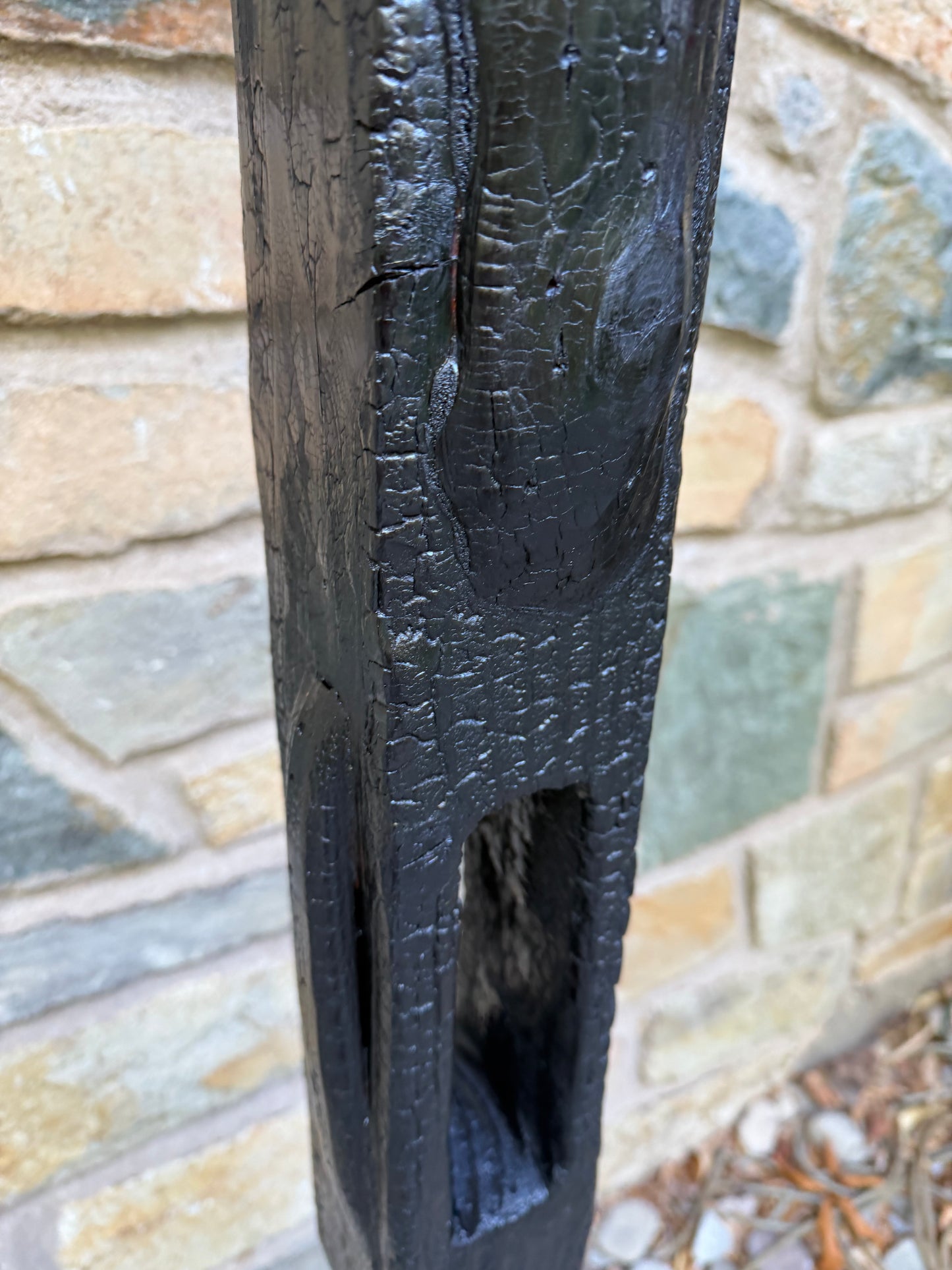 Organic Indoor/Outdoor Shou Sugi Ban Totem #97 (Made-to-Order)