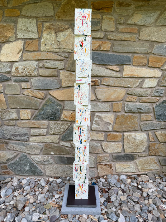 Indoor-Outdoor Multicolor Splatter Totem #83