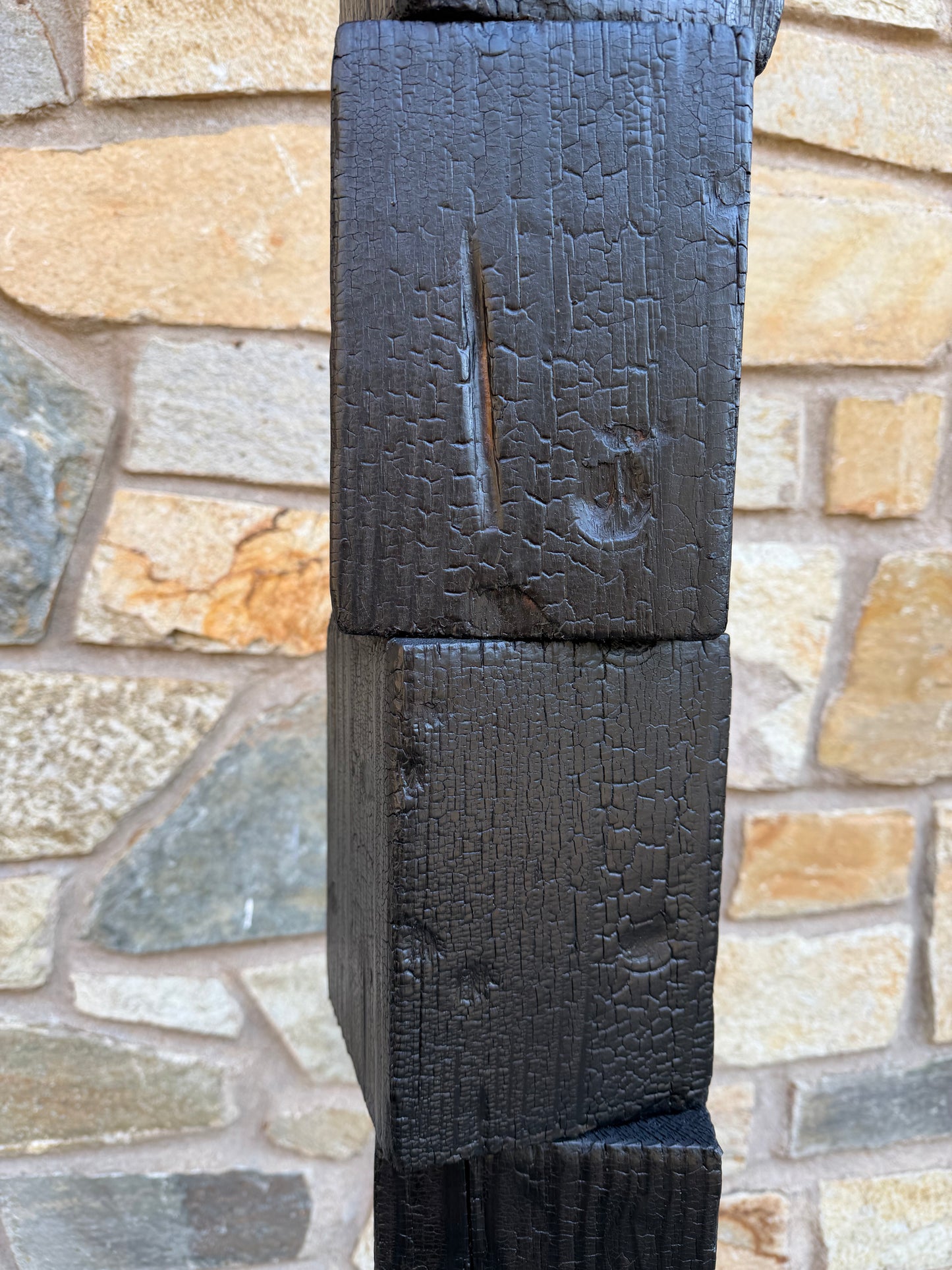 Organic Indoor-Outdoor Shou Sugi Ban Sculpture Totem #87 (Made-to-Order)