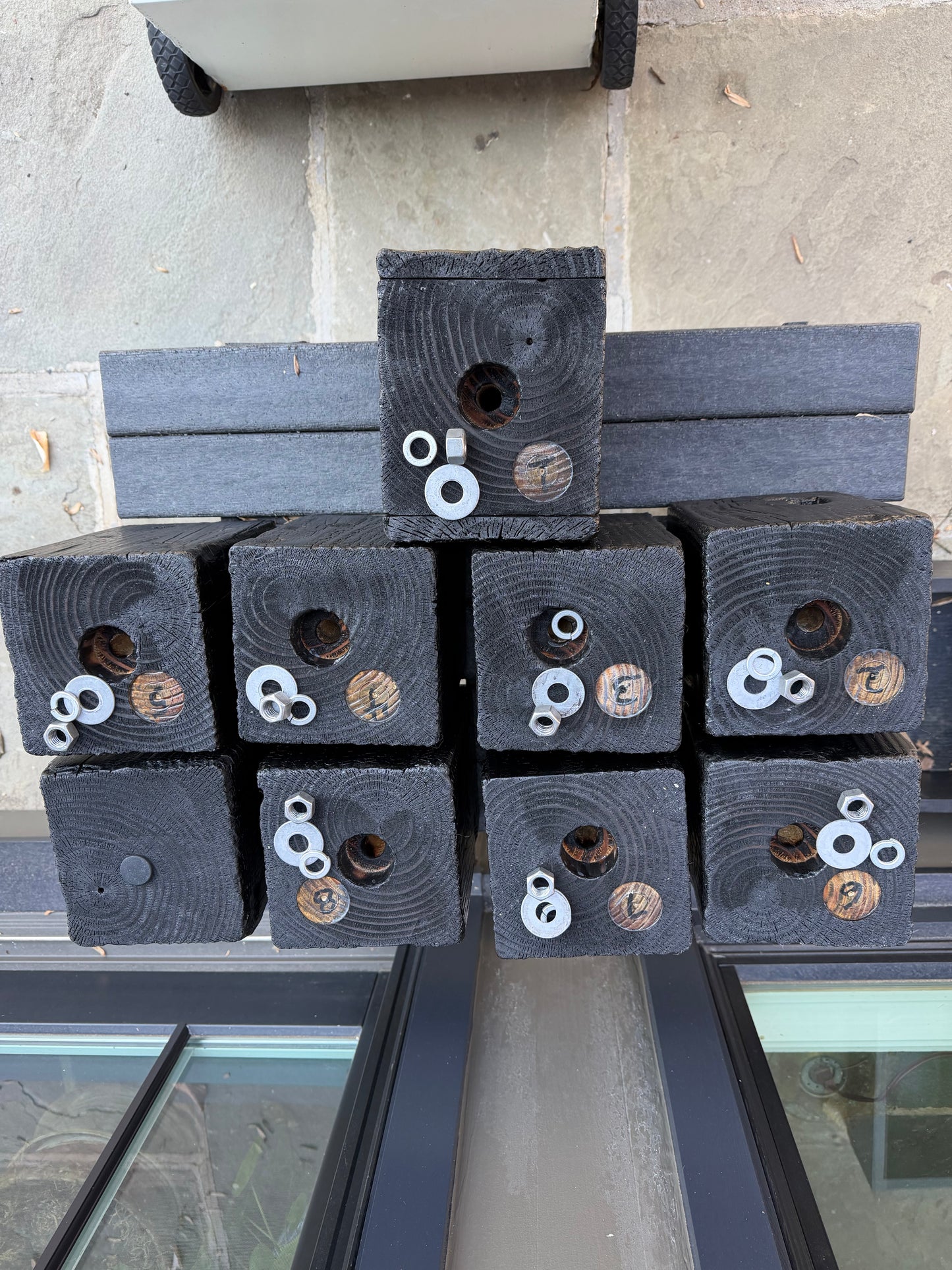 Organic Indoor-Outdoor Shou Sugi Ban Sculpture Totem #87 (Made-to-Order)