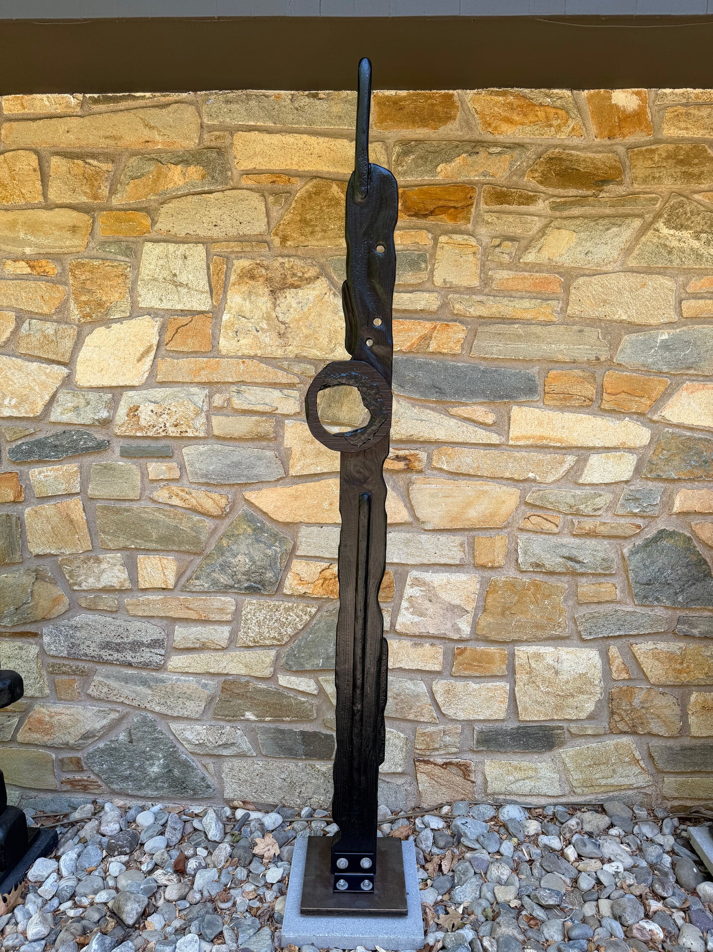 Organic Indoor-Outdoor Shou Sugi Ban Sculpture Totem #88