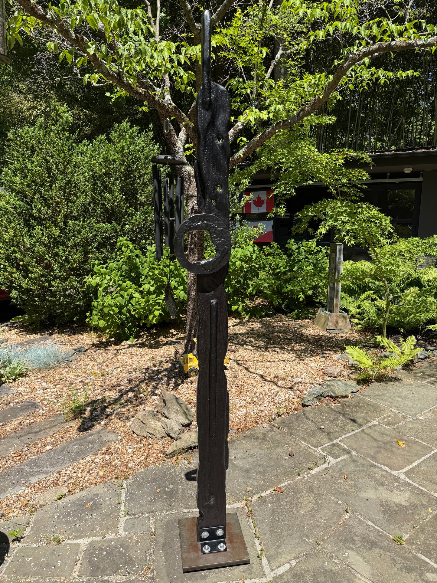 Organic Indoor-Outdoor Shou Sugi Ban Sculpture Totem #88