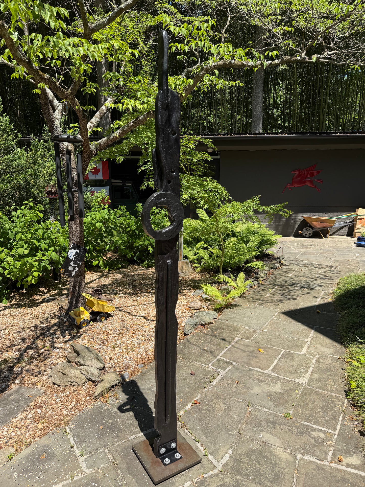 Organic Indoor-Outdoor Shou Sugi Ban Sculpture Totem #88