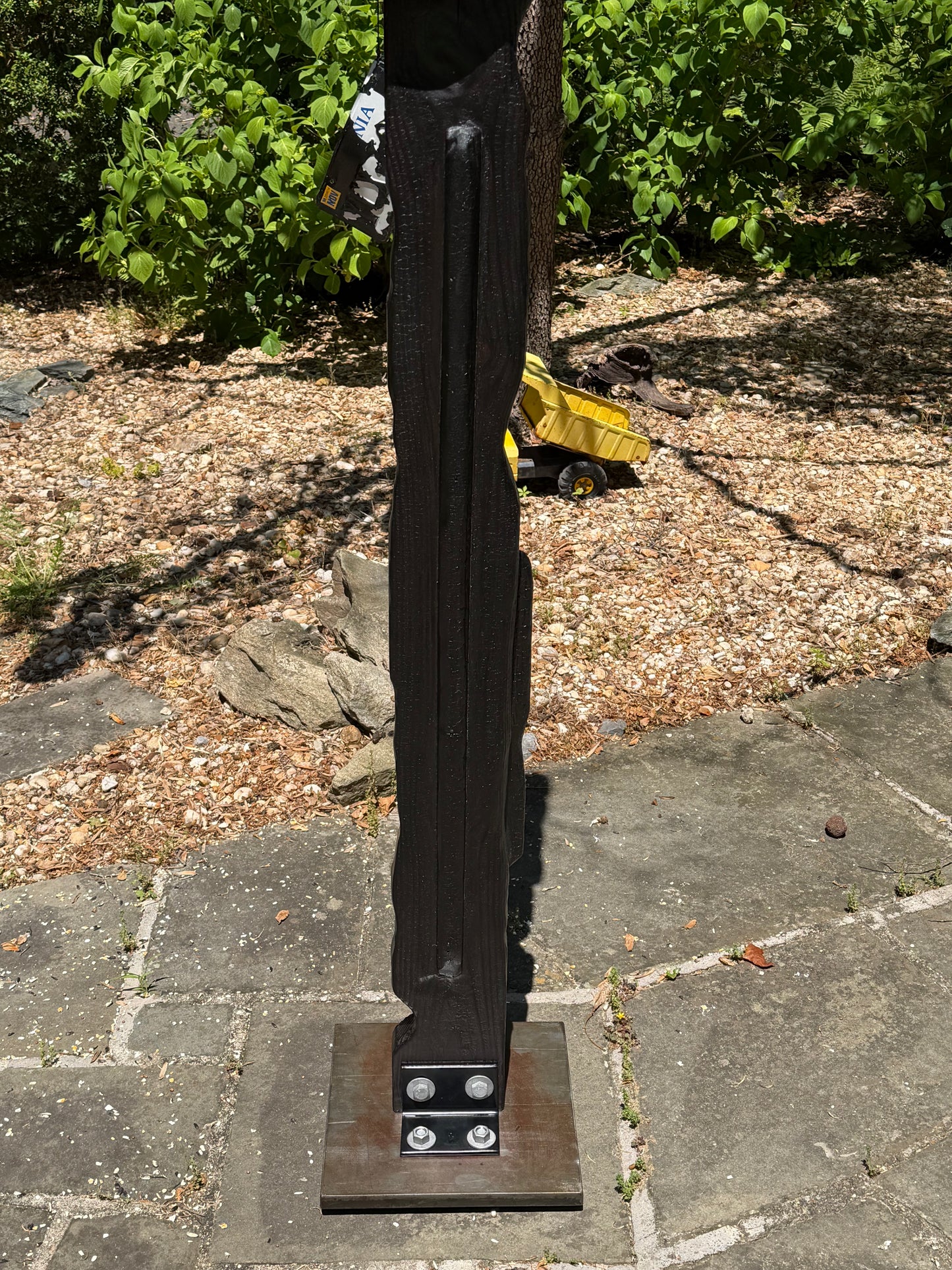 Organic Indoor-Outdoor Shou Sugi Ban Sculpture Totem #88