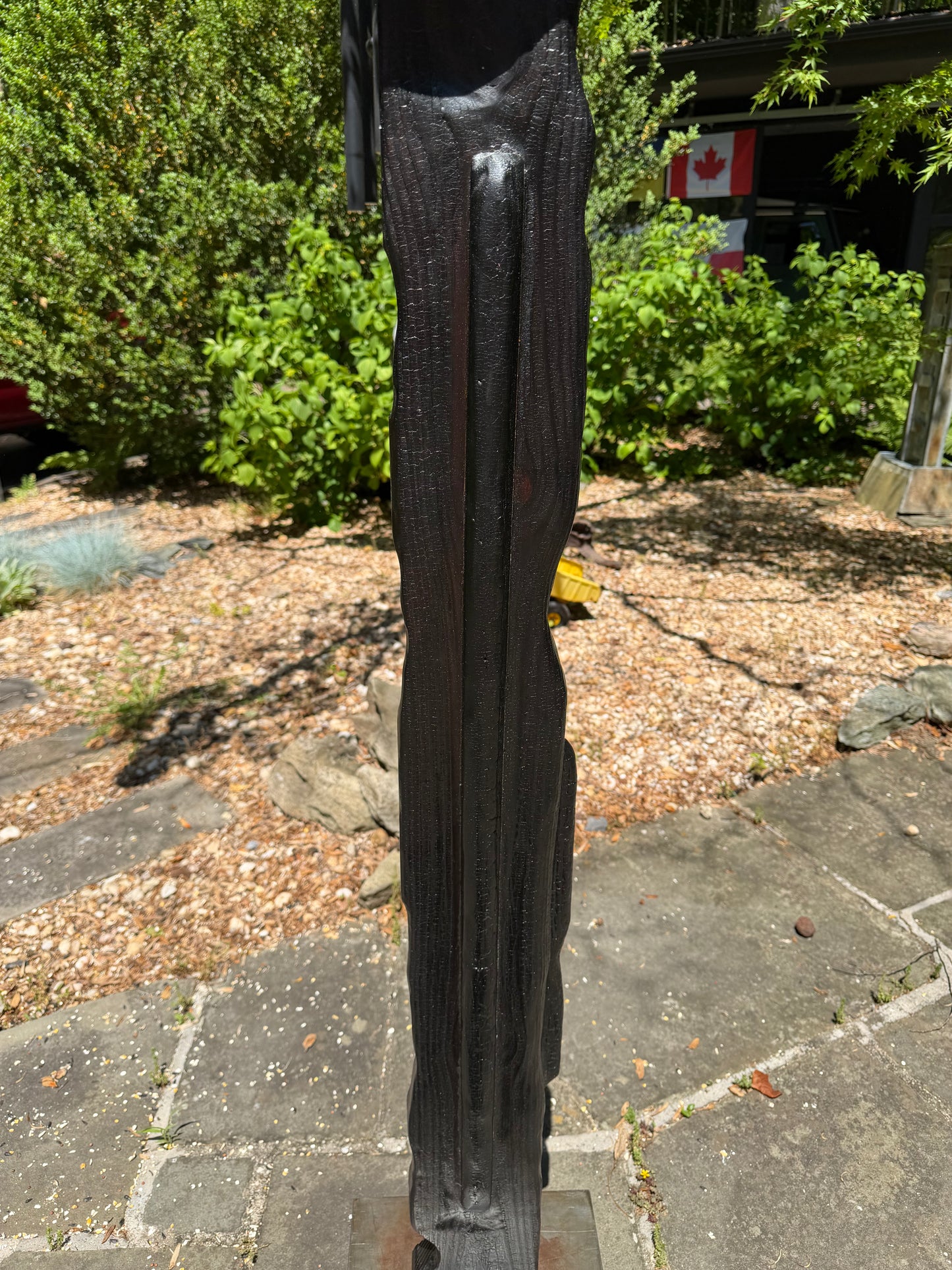 Organic Indoor-Outdoor Shou Sugi Ban Sculpture Totem #88