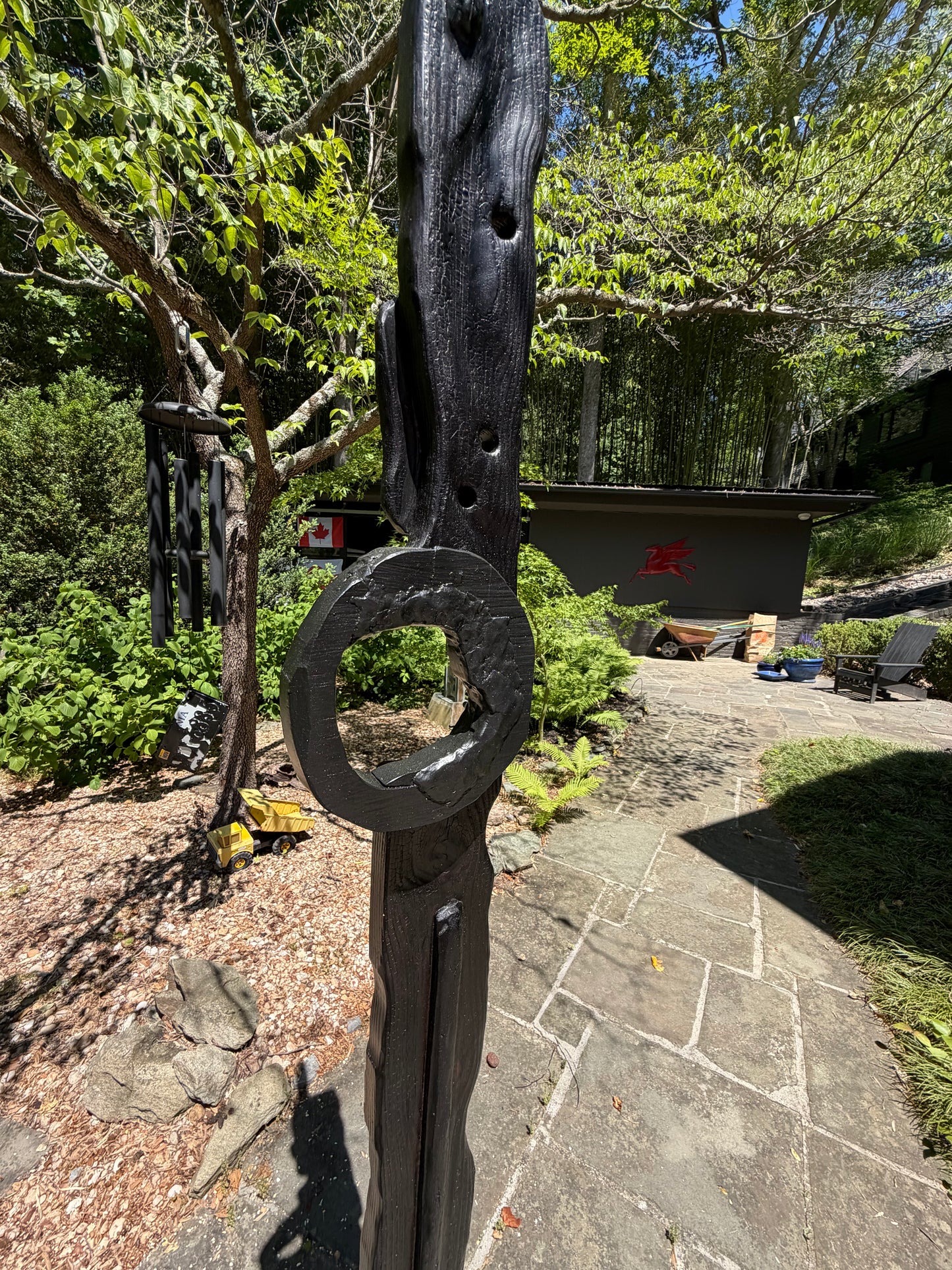 Organic Indoor-Outdoor Shou Sugi Ban Sculpture Totem #88