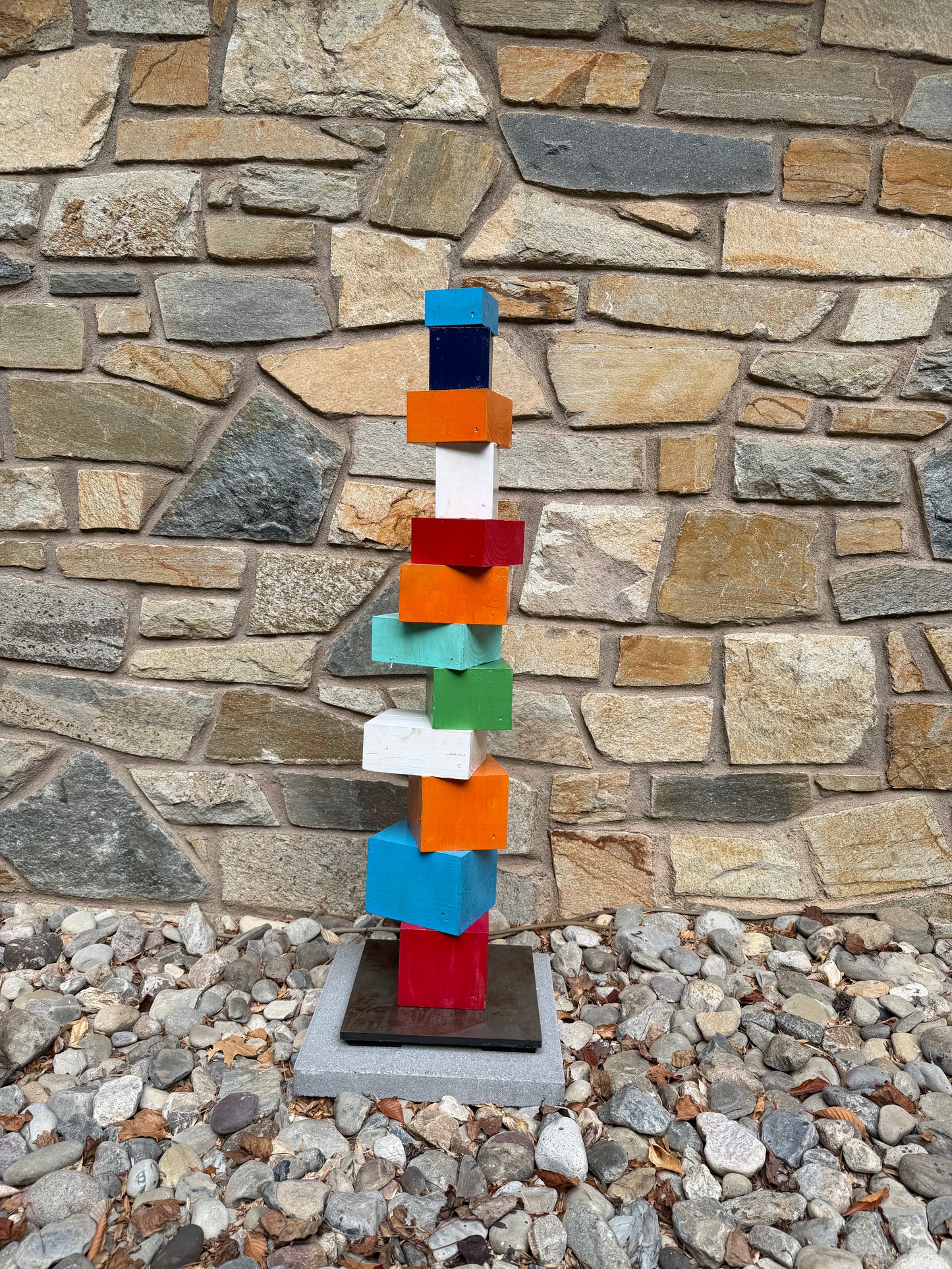 Indoor-Outdoor Colorblock Totems #98 & #99 (Made-to-Order)