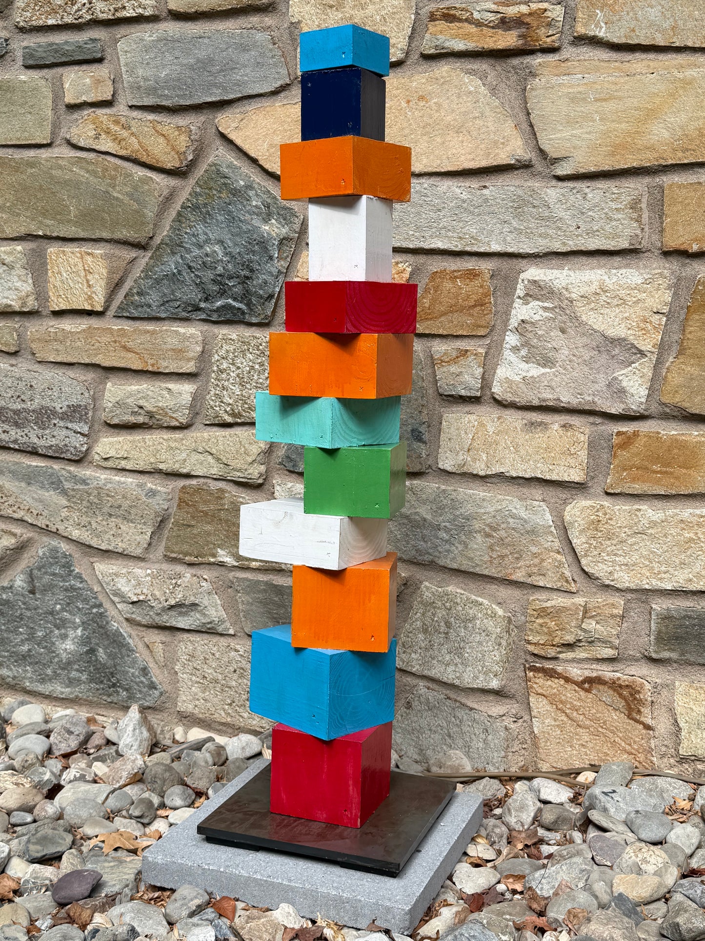 Indoor-Outdoor Colorblock Totems #98 & #99 (Made-to-Order)
