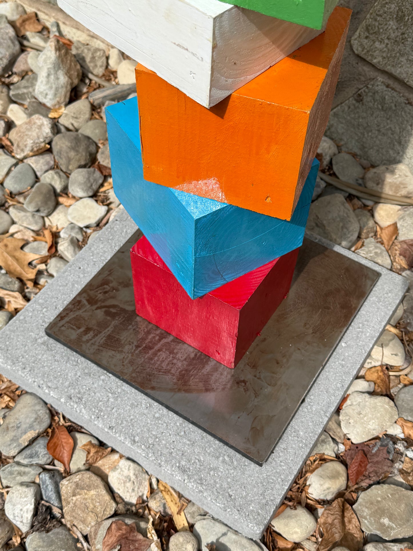 Indoor-Outdoor Colorblock Totems #98 & #99 (Made-to-Order)