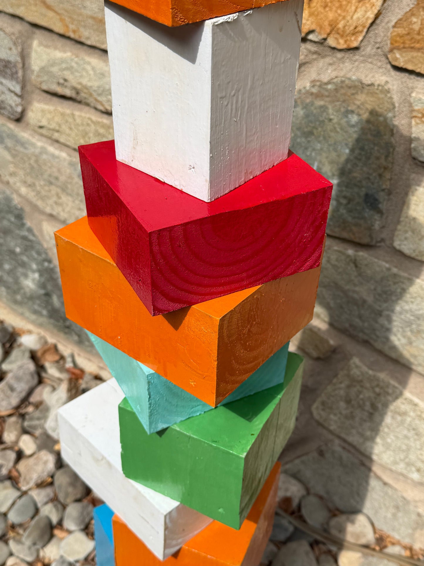 Indoor-Outdoor Colorblock Totems #98 & #99 (Made-to-Order)