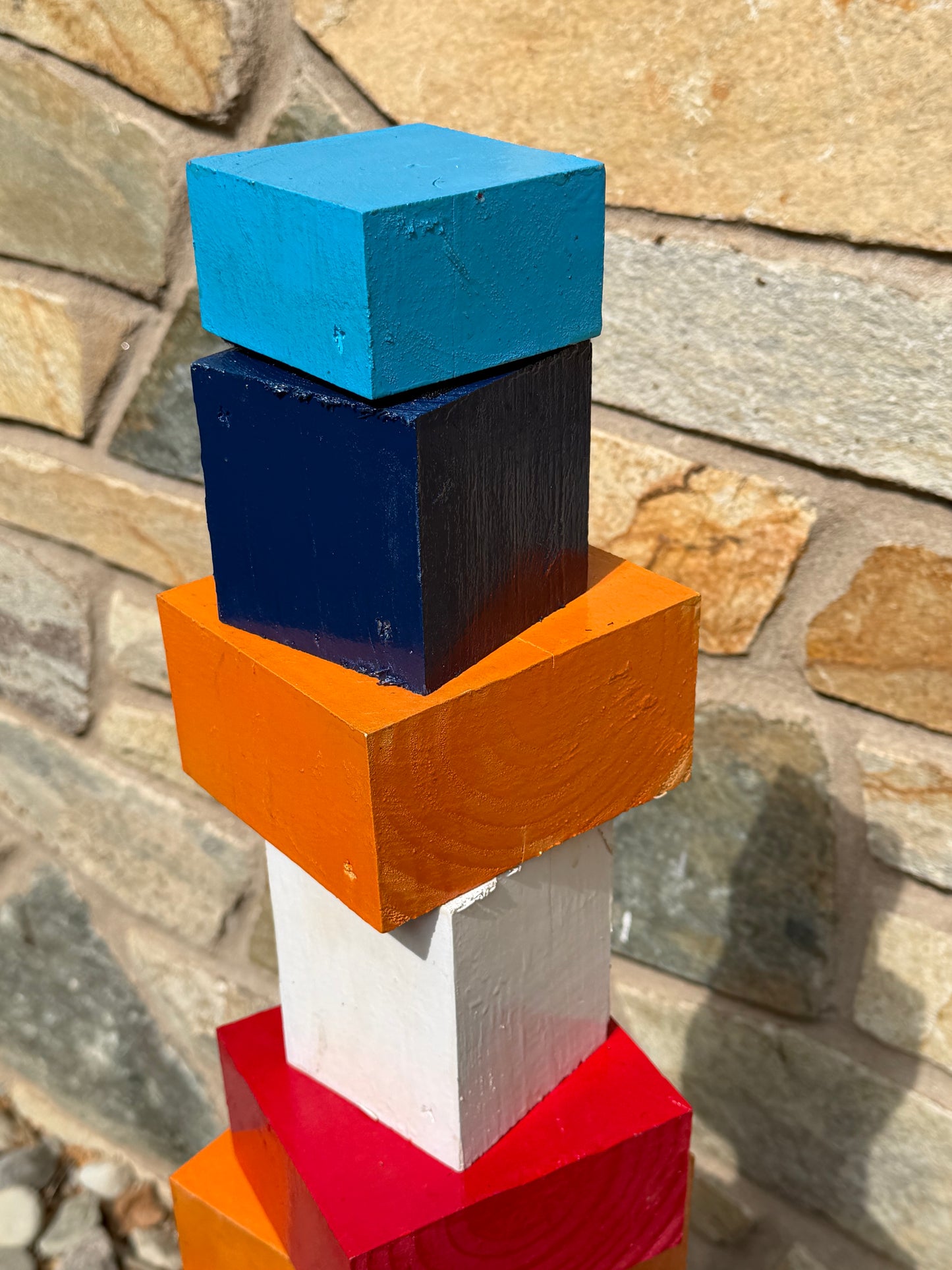 Indoor-Outdoor Colorblock Totems #98 & #99 (Made-to-Order)