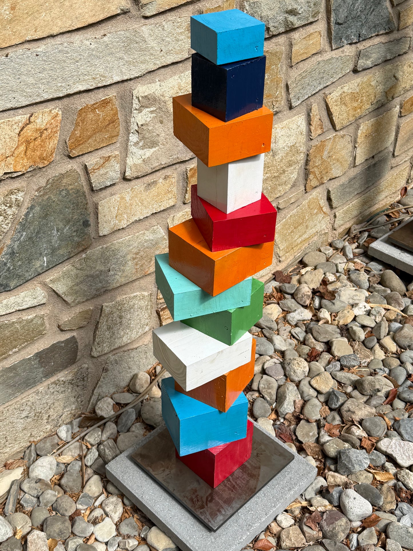 Indoor-Outdoor Colorblock Totems #98 & #99 (Made-to-Order)