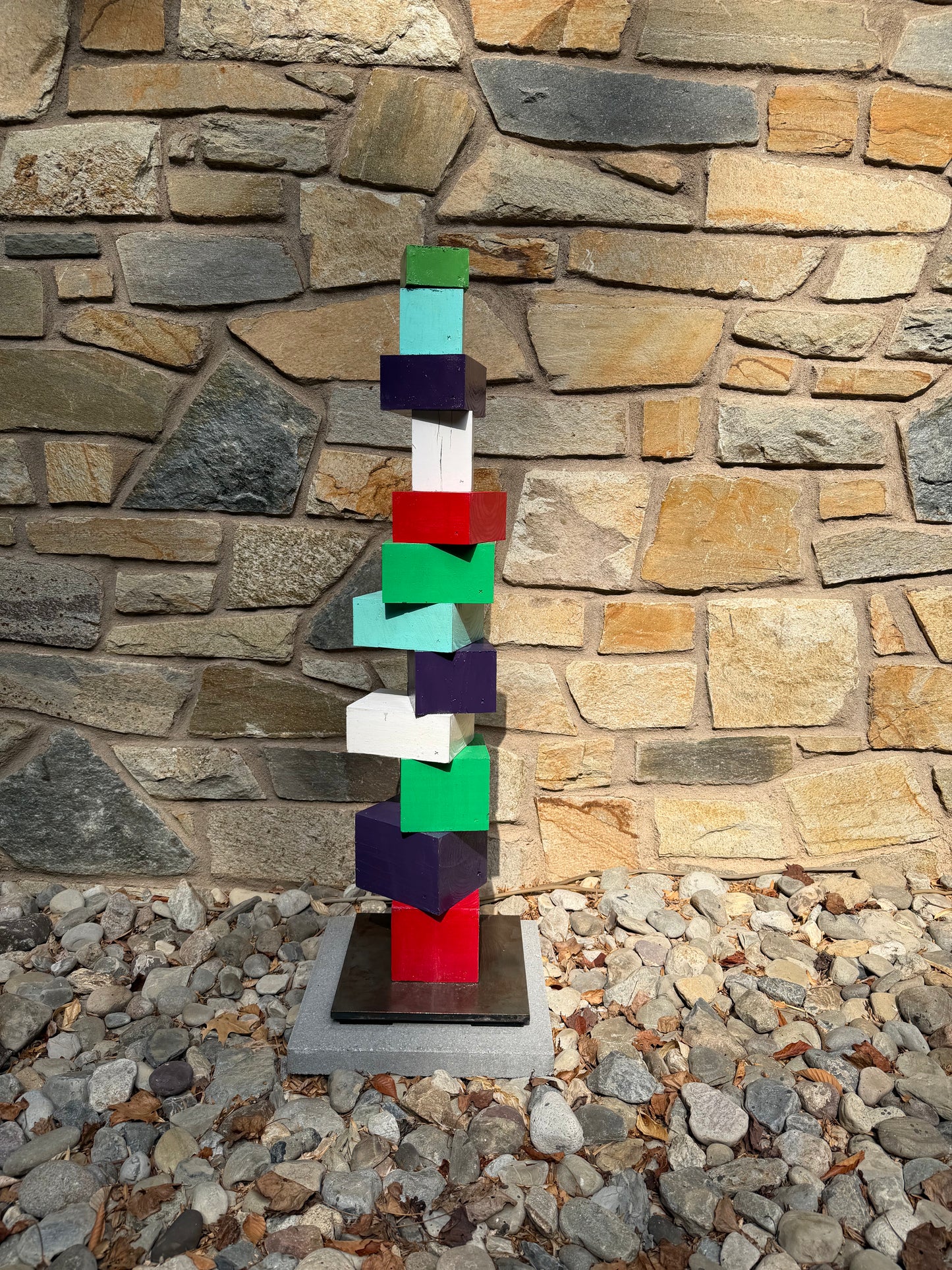 Indoor-Outdoor Colorblock Totems #98 & #99 (Made-to-Order)