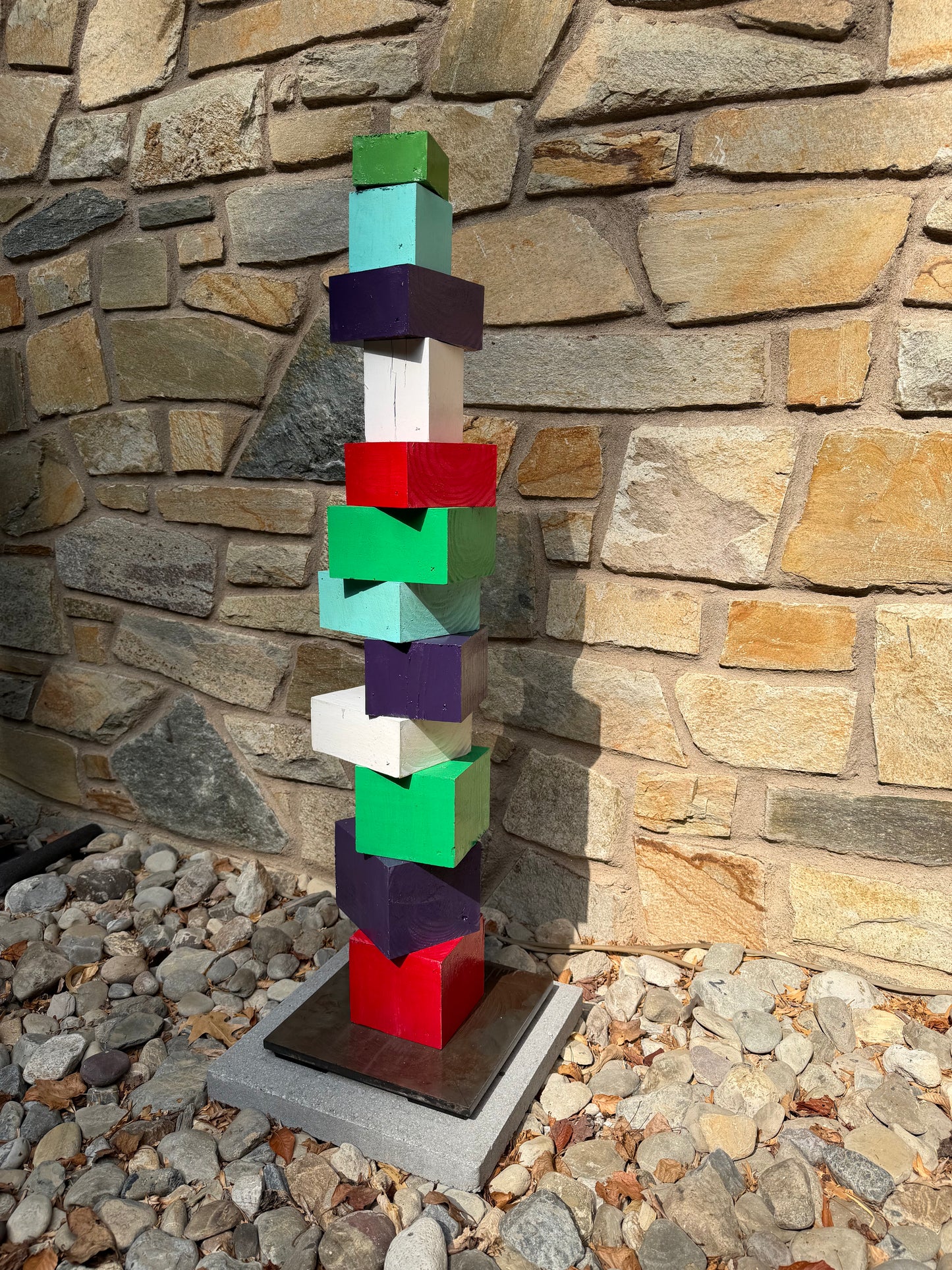 Indoor-Outdoor Colorblock Totems #98 & #99 (Made-to-Order)