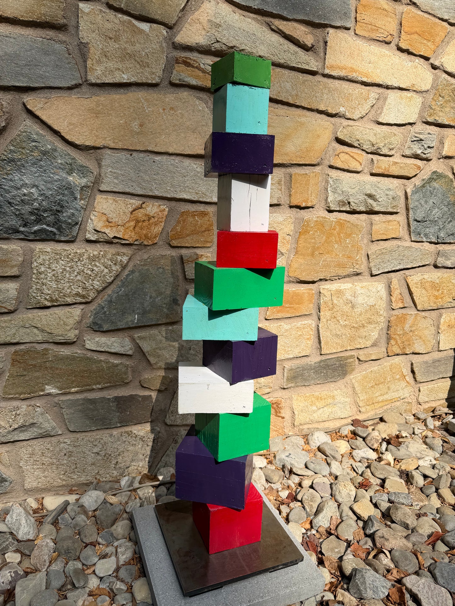 Indoor-Outdoor Colorblock Totems #98 & #99 (Made-to-Order)
