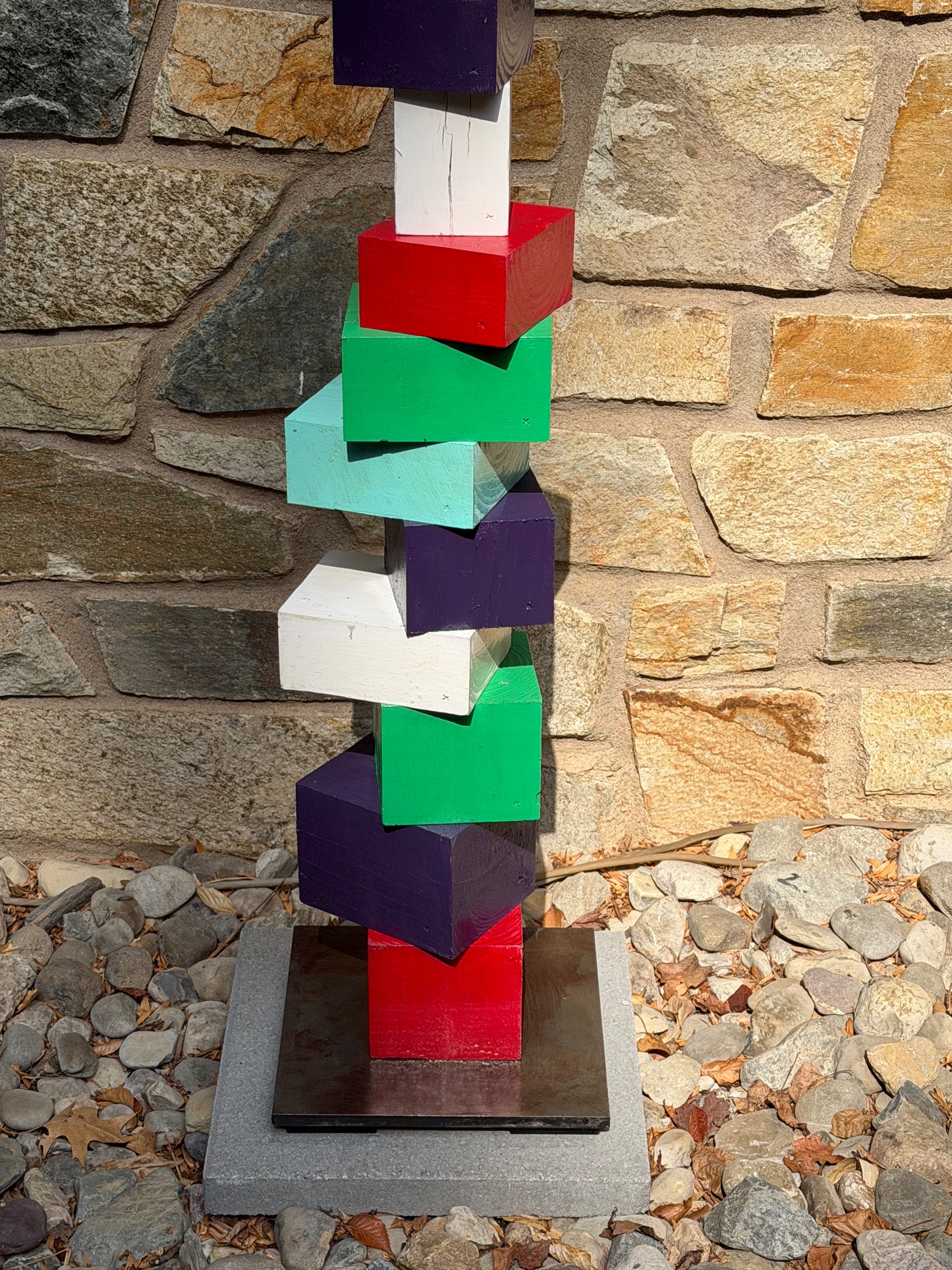 Indoor-Outdoor Colorblock Totems #98 & #99 (Made-to-Order)