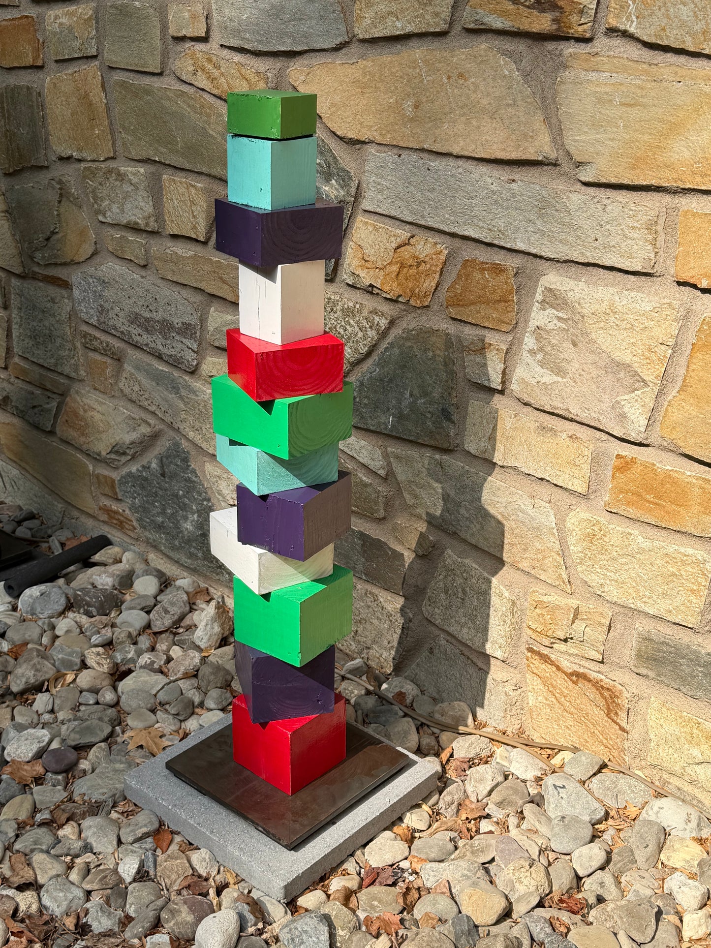 Indoor-Outdoor Colorblock Totems #98 & #99 (Made-to-Order)