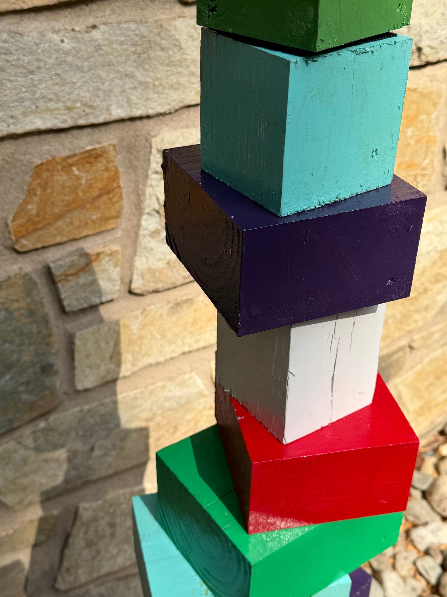 Indoor-Outdoor Colorblock Totems #98 & #99 (Made-to-Order)