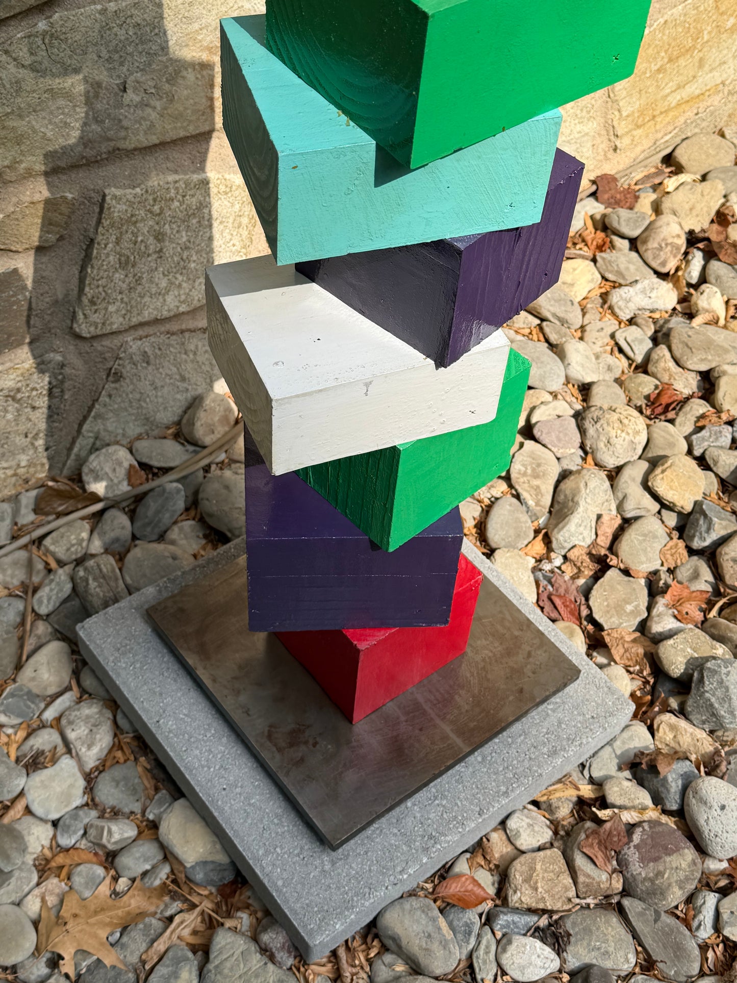 Indoor-Outdoor Colorblock Totems #98 & #99 (Made-to-Order)