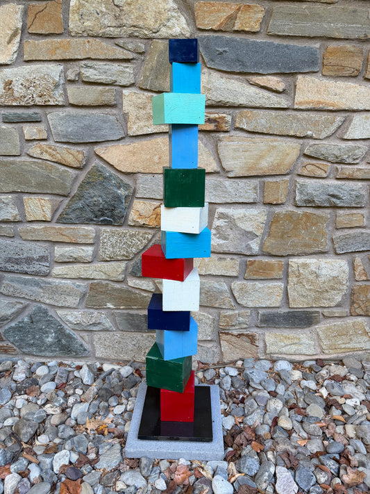 Indoor-Outdoor Colorblock Totem #101 (Ready to Ship/Deliver)