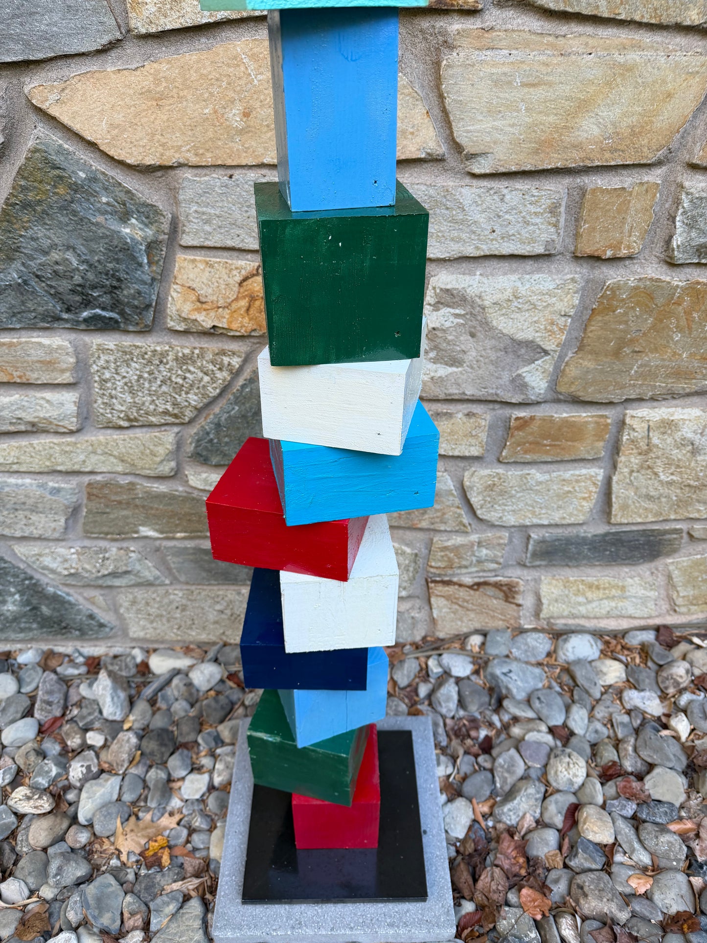 Indoor-Outdoor Colorblock Totem #101 (Ready to Ship/Deliver)