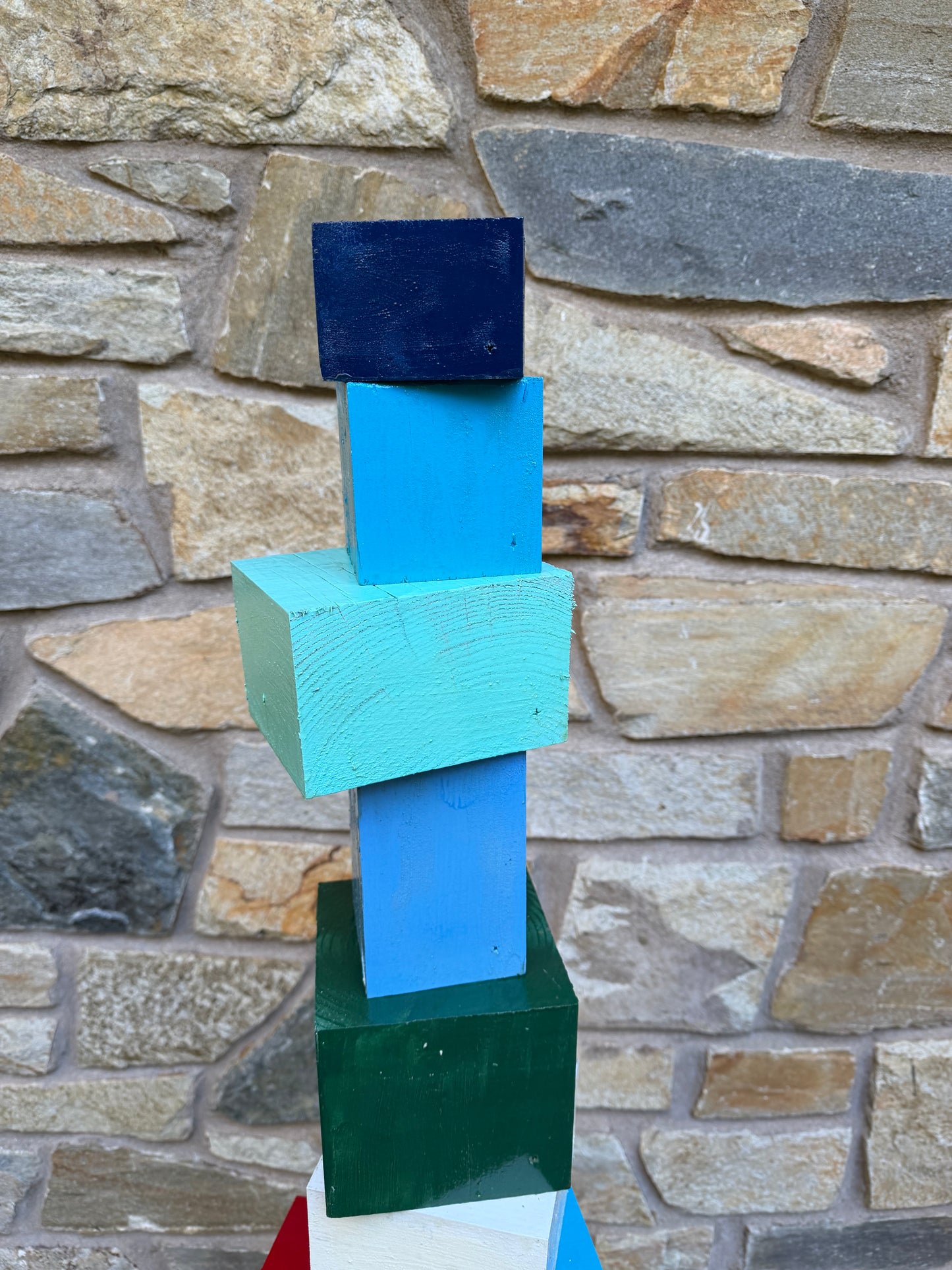 Indoor-Outdoor Colorblock Totem #101 (Ready to Ship/Deliver)