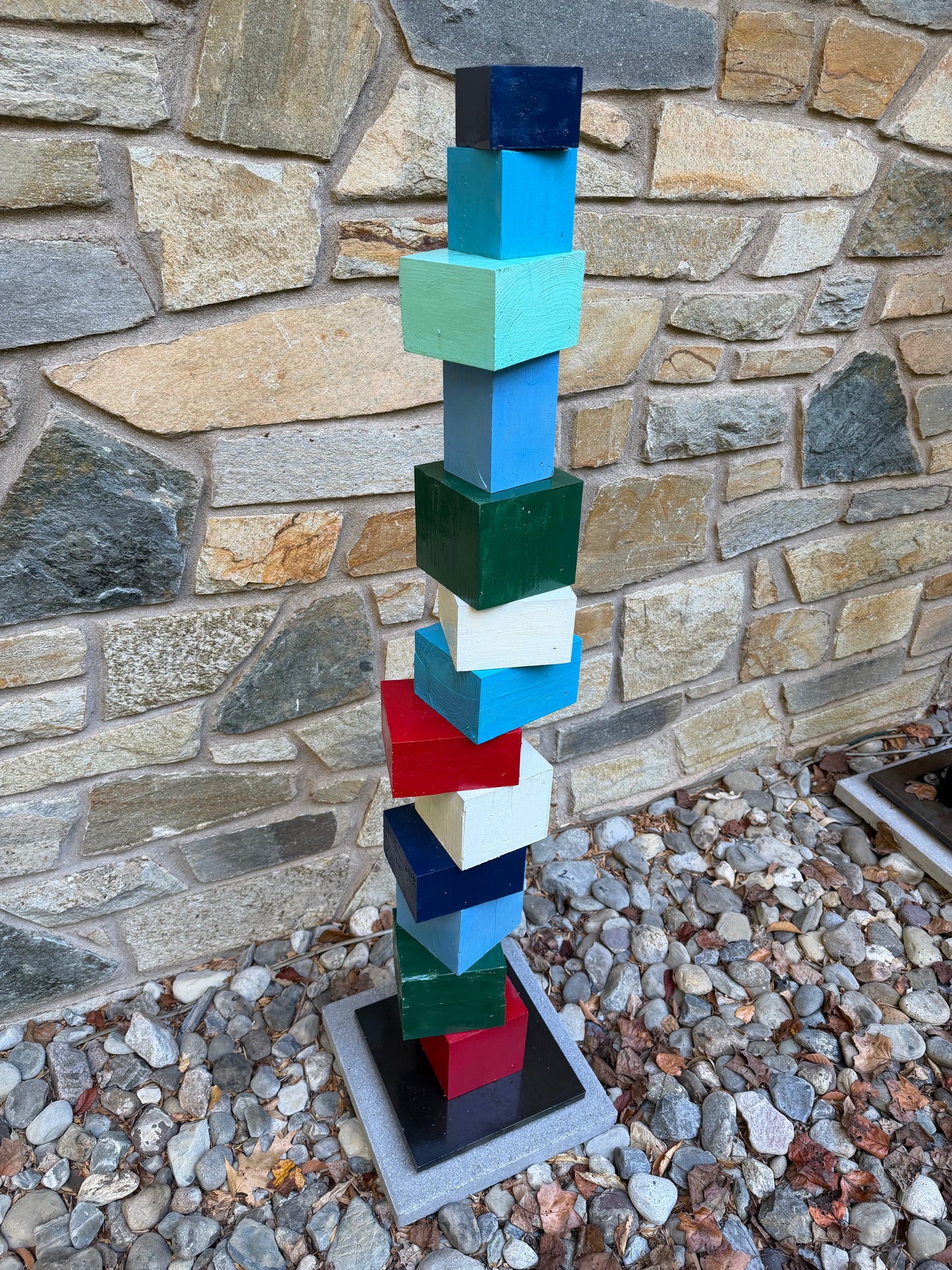 Indoor-Outdoor Colorblock Totem #101 (Ready to Ship/Deliver)