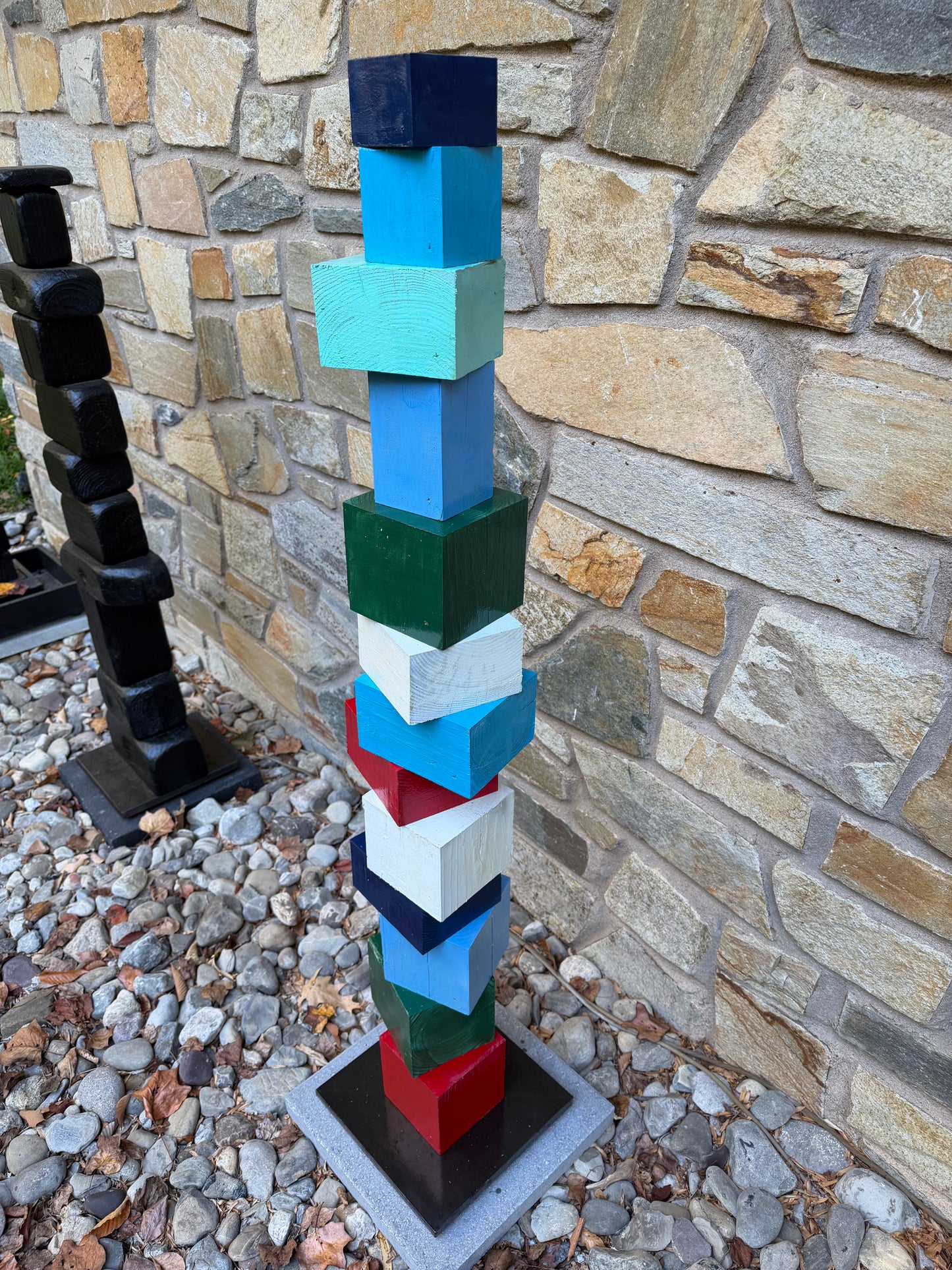 Indoor-Outdoor Colorblock Totem #101 (Ready to Ship/Deliver)