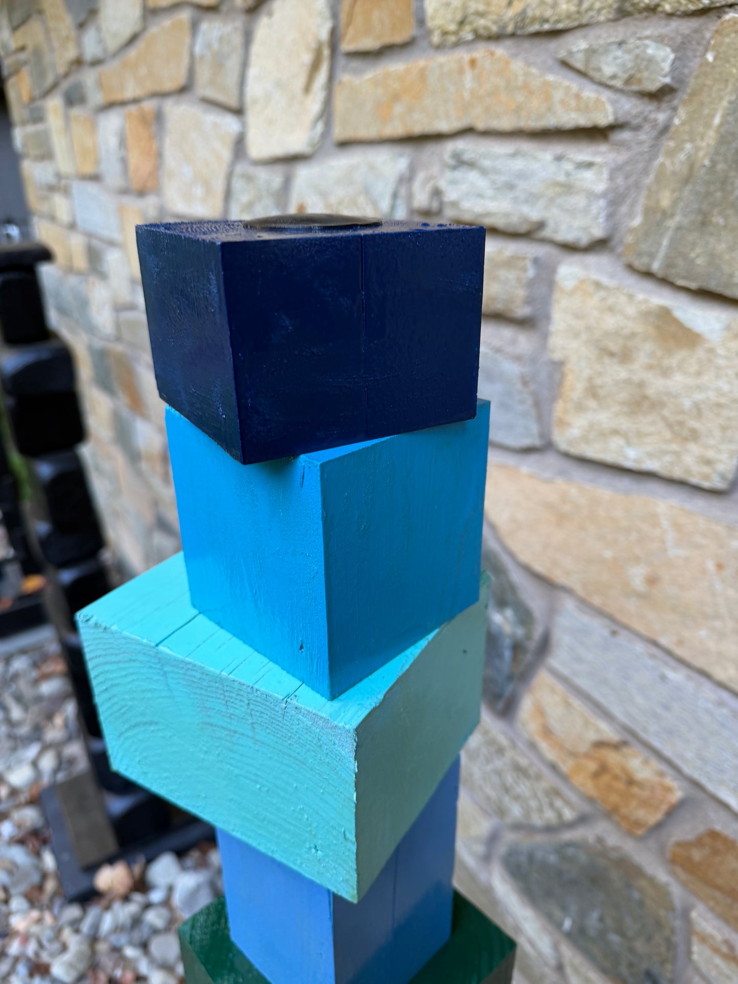 Indoor-Outdoor Colorblock Totem #101 (Ready to Ship/Deliver)