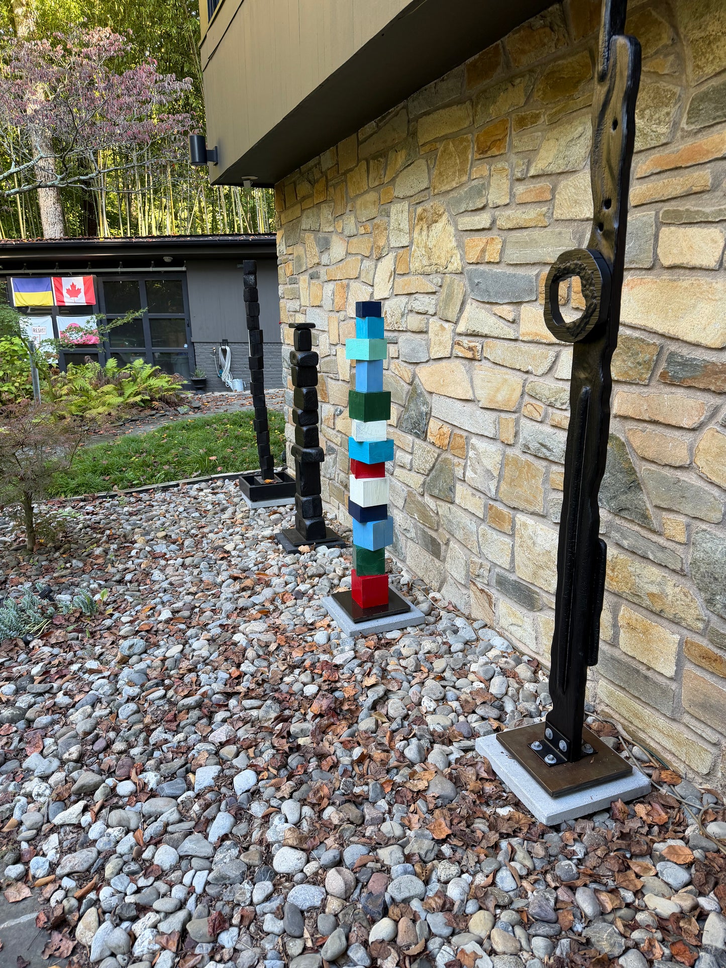 Indoor-Outdoor Colorblock Totem #101 (Ready to Ship/Deliver)