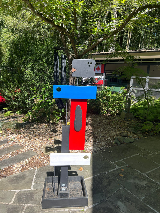 Indoor-Outdoor Organic Sculpture Totem #38/Colorblock #10