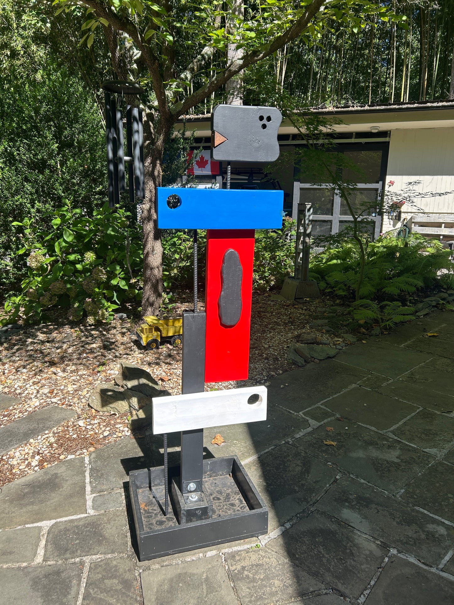 Indoor-Outdoor Organic Sculpture Totem #38/Colorblock #10